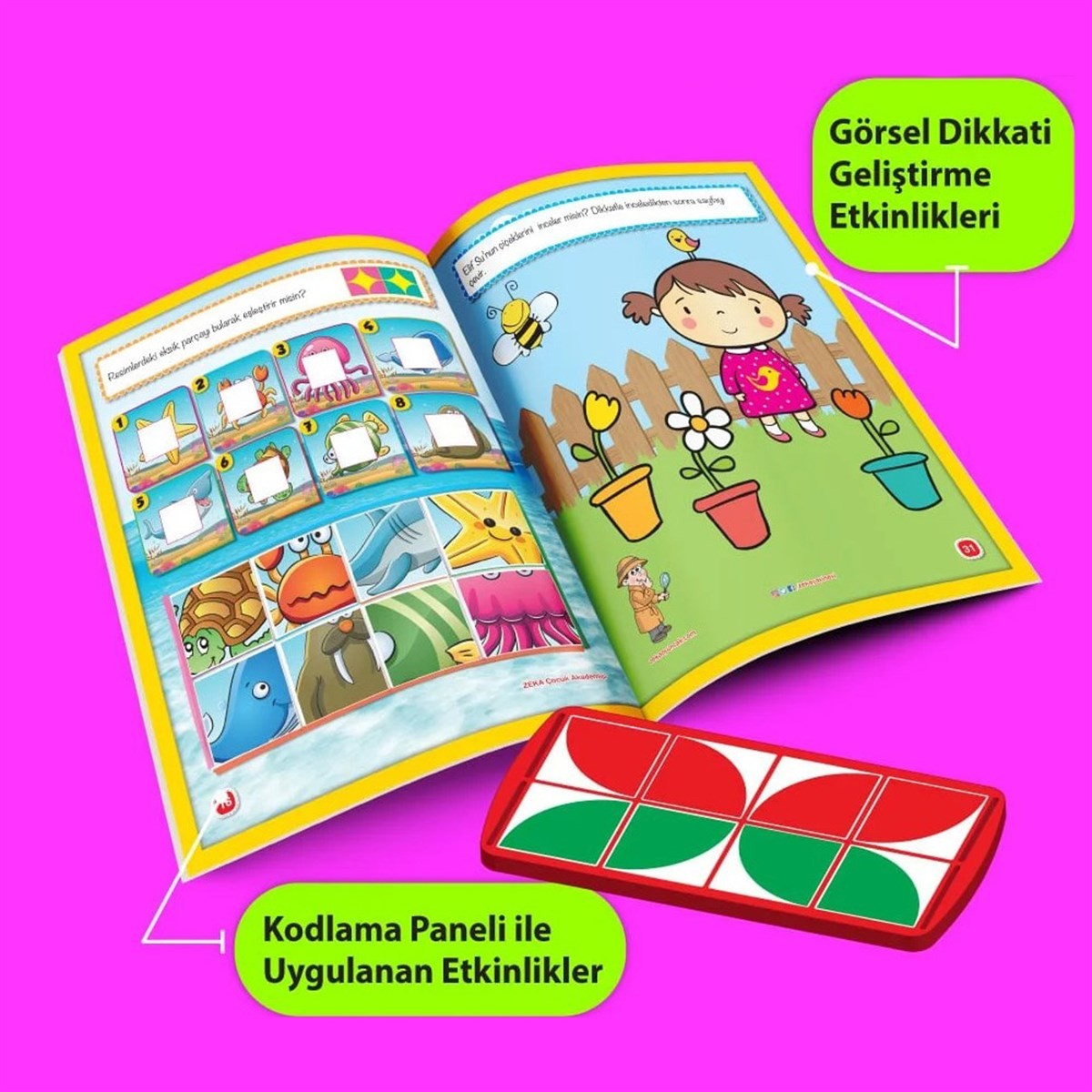 3-6 Yaş Zeka ve Dikkat Geliştirme Seti (Zeka Testleri, Dil Gelişimi, Kalem Tutma Becerisi, Mantıksal Düşünme, Bilişsel Beceriler)