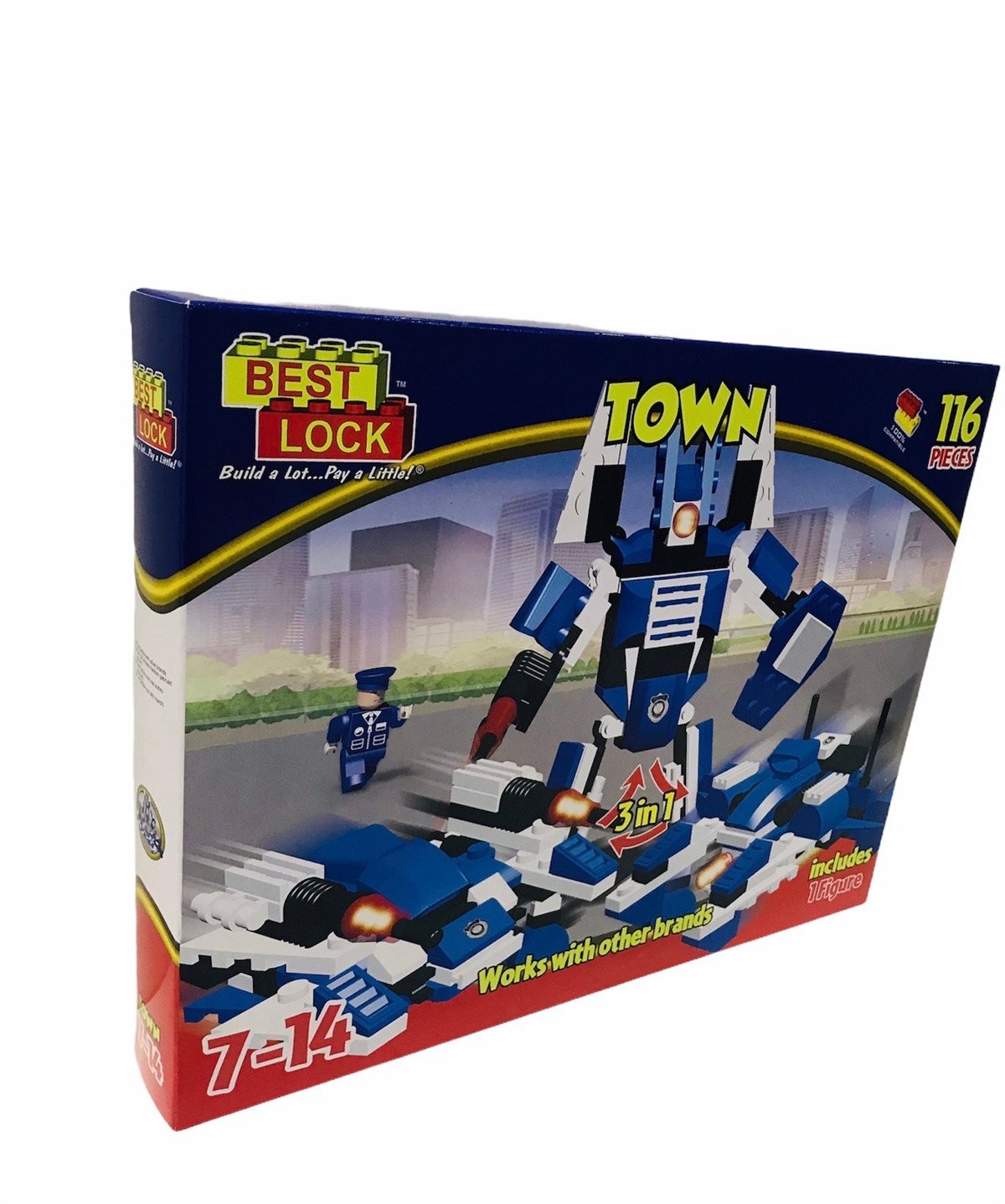 Yapboz Blok 116 Parça Polis Lego Oyuncak - 7-14