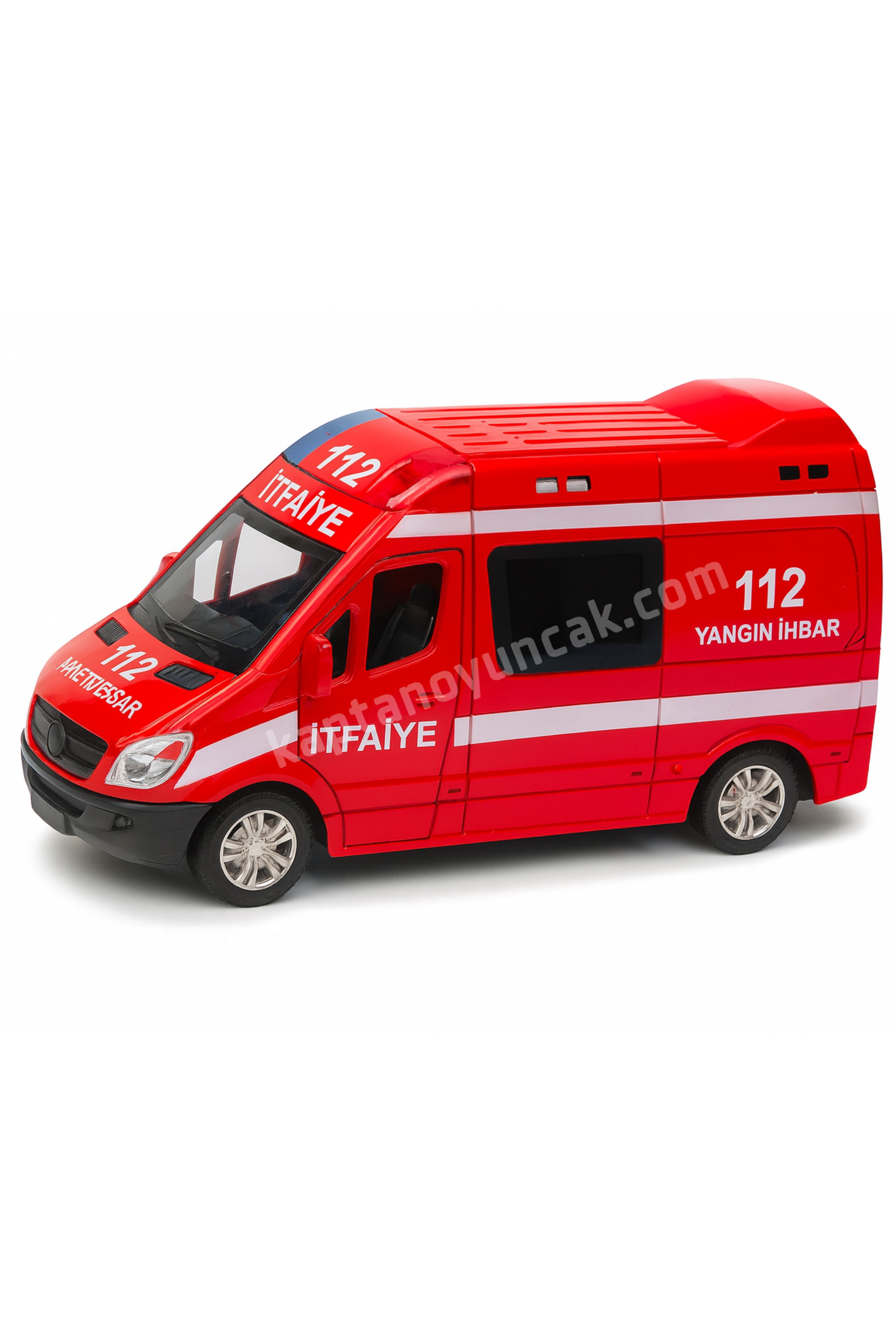 Can Sesli Çek Bırak Metal İtfaiye Araba