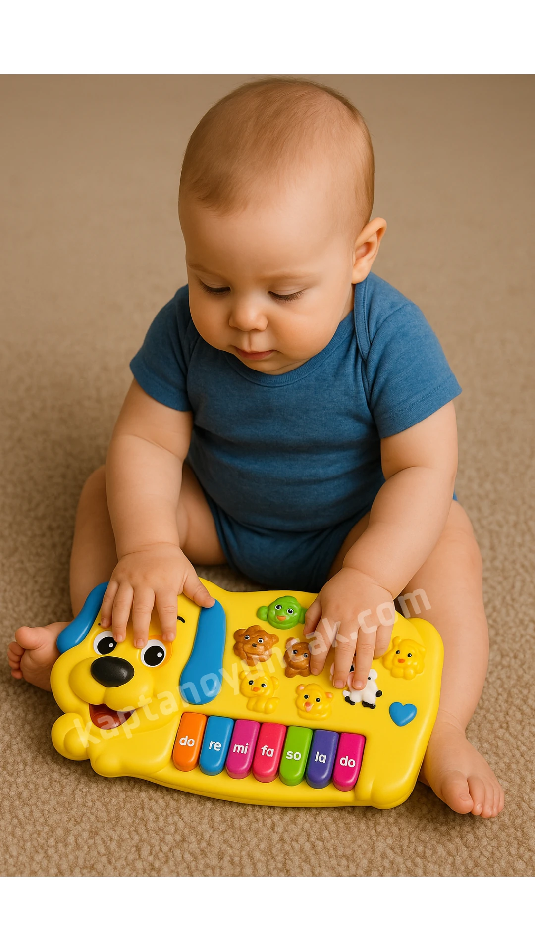 Çiftlik Hayvan Sesli Eğitici Bebek Piyano Oyuncak - Köpek