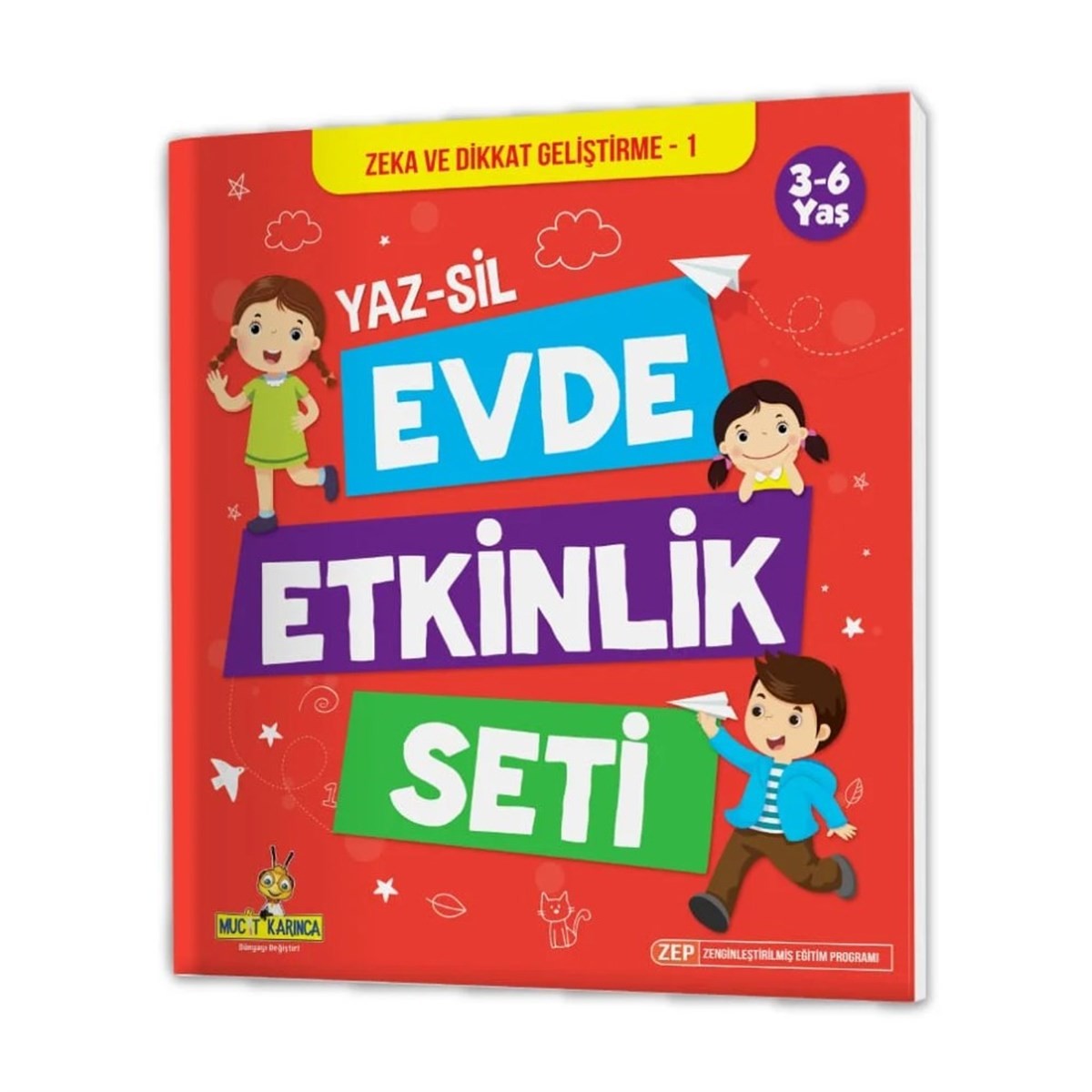 3-6 Yaş Evde Etkinlik Seti (Çizgi Çalışmaları, Sayılar, Geometrik Şekiller, Mantık Soruları, Dikkat Geliştirme)