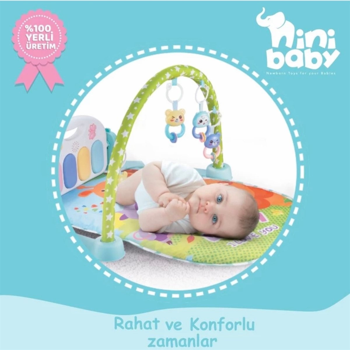 Erdem Piyanolu Oyun Halısı - Nini Baby Nini Piyanolu