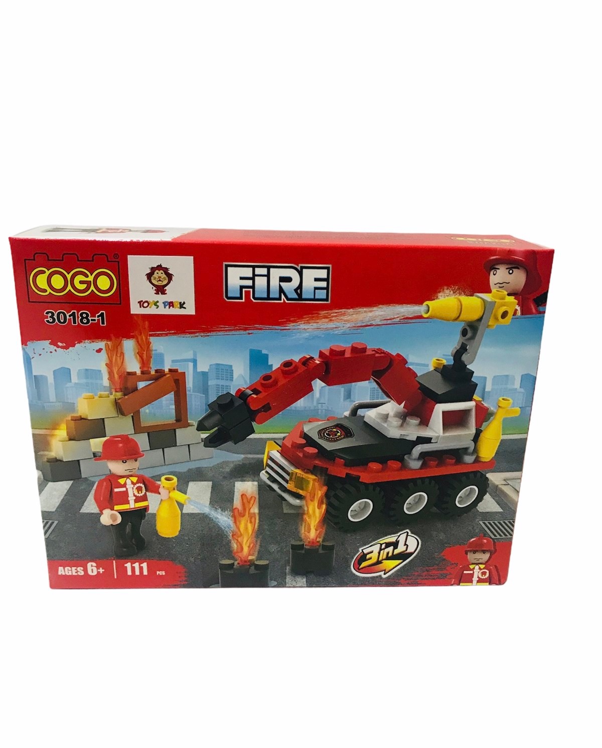 Yapboz Blok 111 Parça İtfaiye Seti Lego Oyuncak - 3018-1