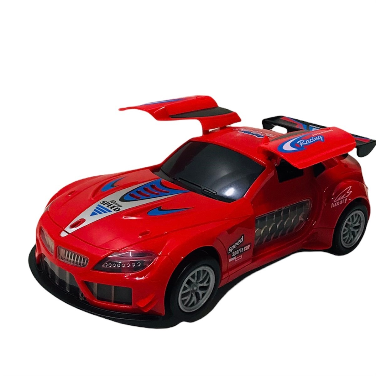 Sensörlü Spor Araba - 3D Işıklı Sesli 360 Derece Dönen Spor Araba