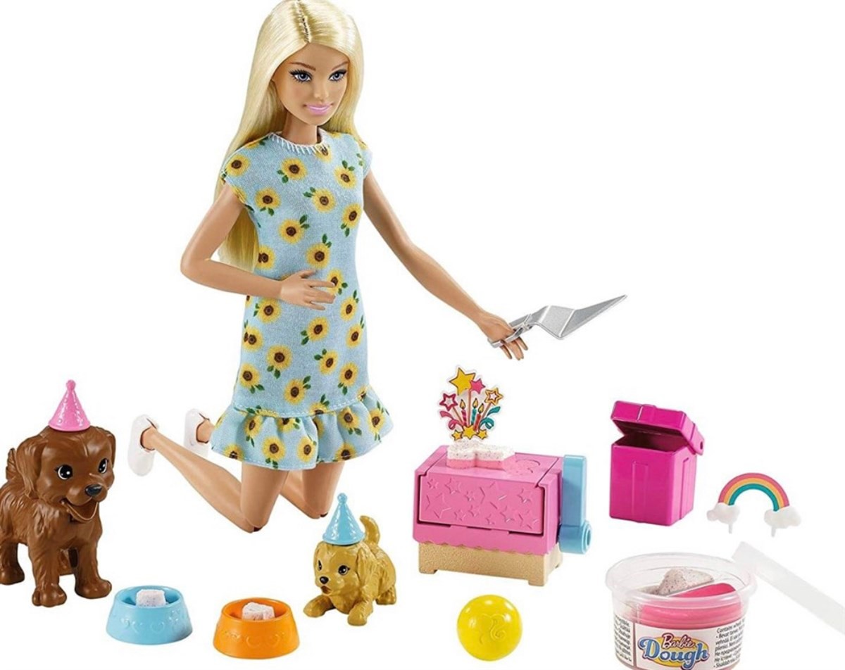 Barbie Bebek ve Köpek Partisi Oyun Seti