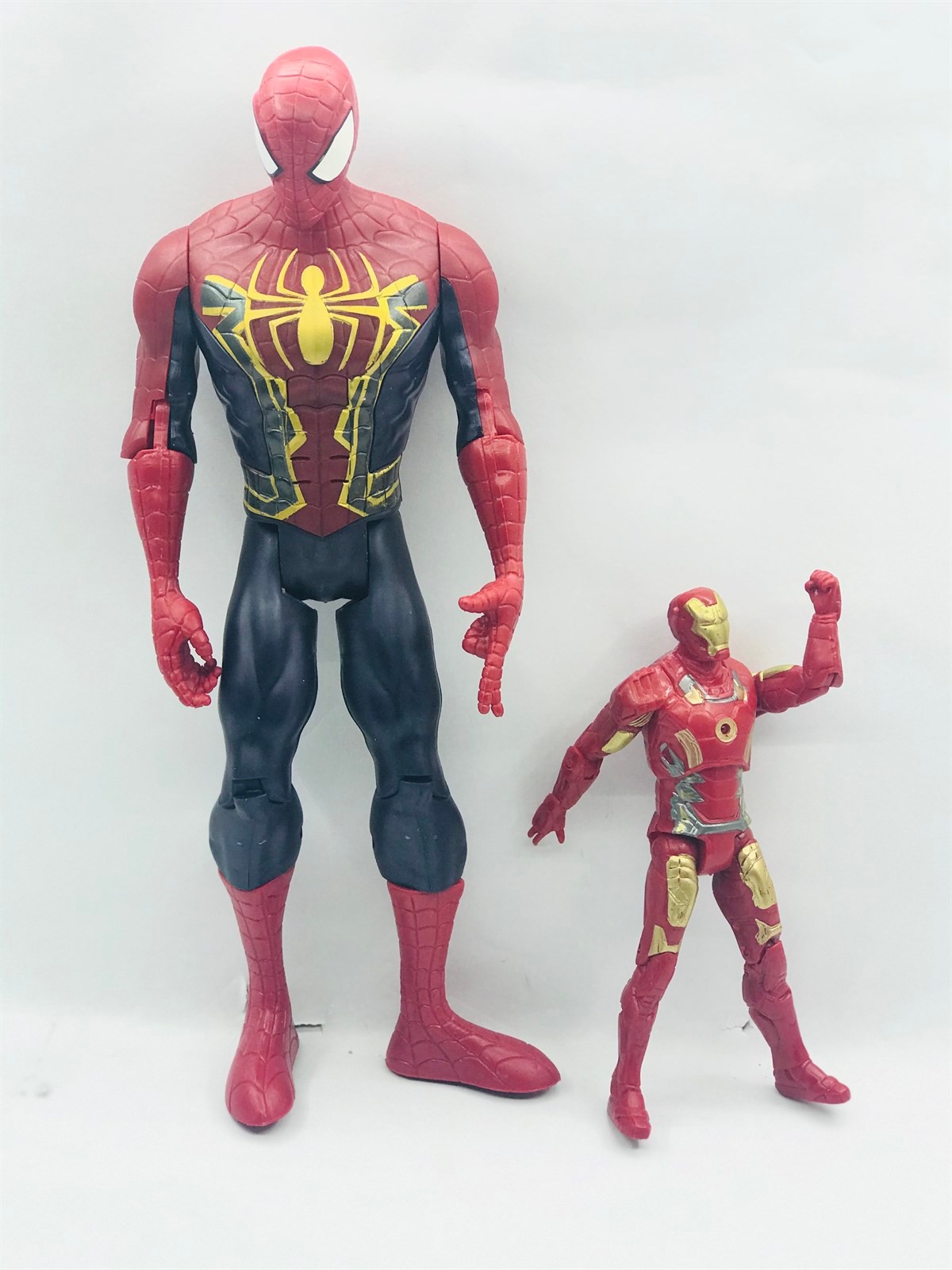 Avengers Işıklı Sesli Eklemli Dev Spiderman(Örümcek Adam) Işıklı Ironman 2'li
