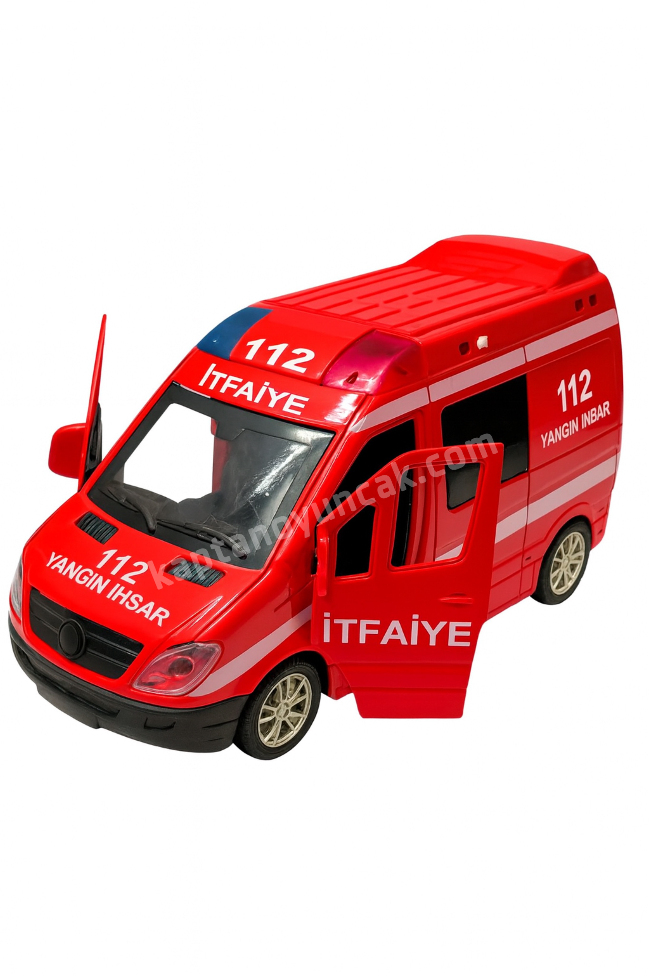 Can Sesli Çek Bırak Metal İtfaiye Araba