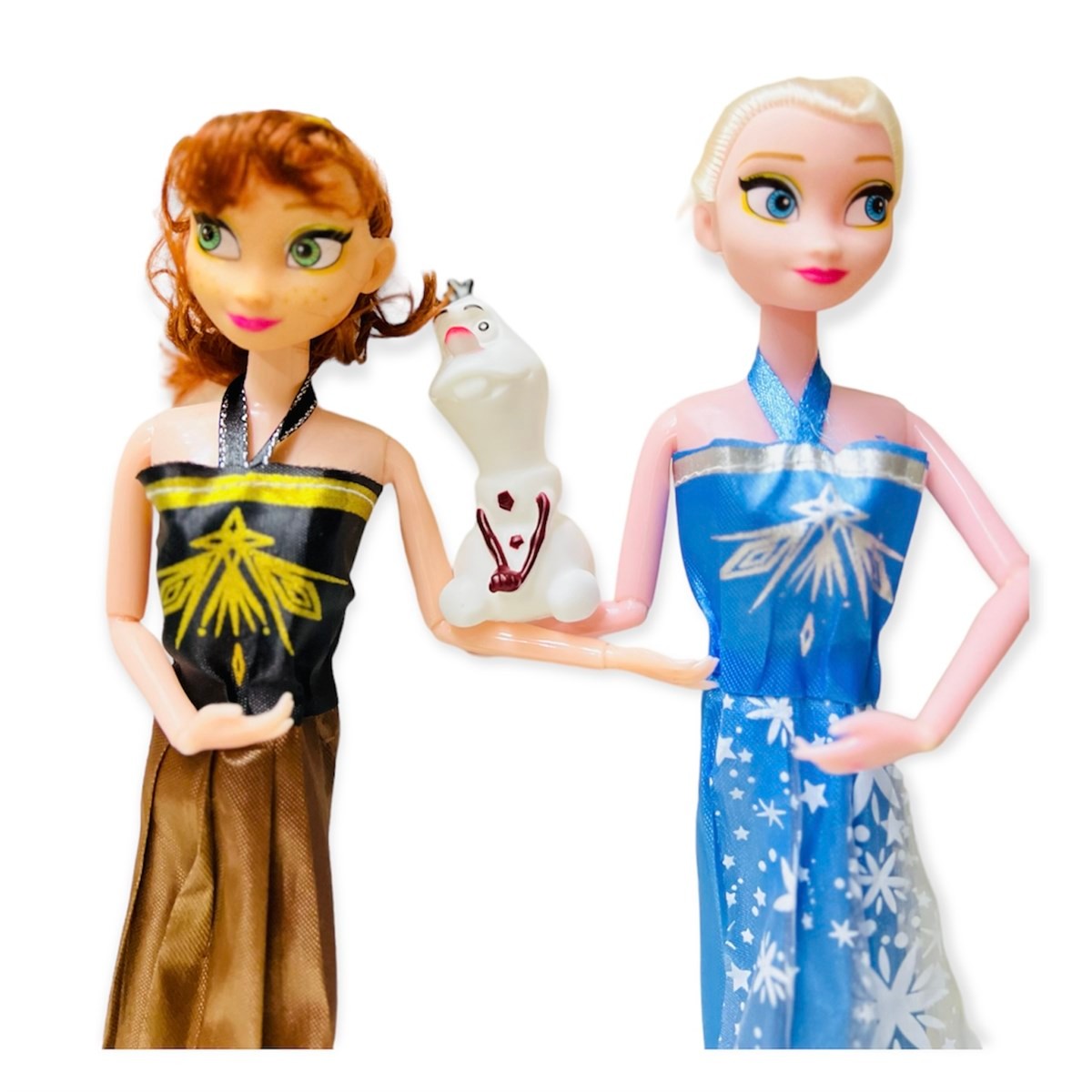 Frozen Elsa Anna 2 li Eklemli Oyuncak Bebek
