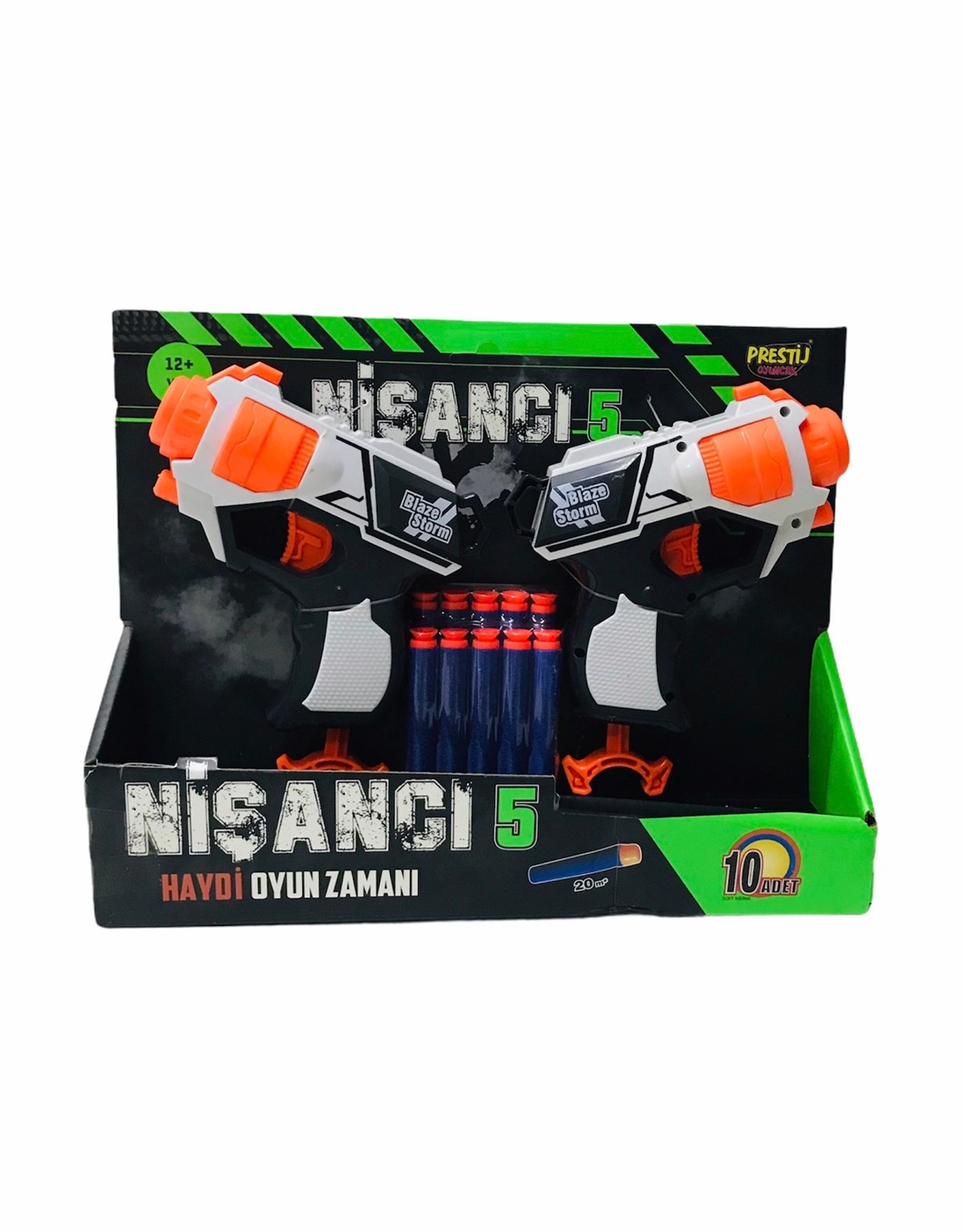 Prestij Nerf Sünger Atan Yumuşak Mermi 2li Nerf Tabanca