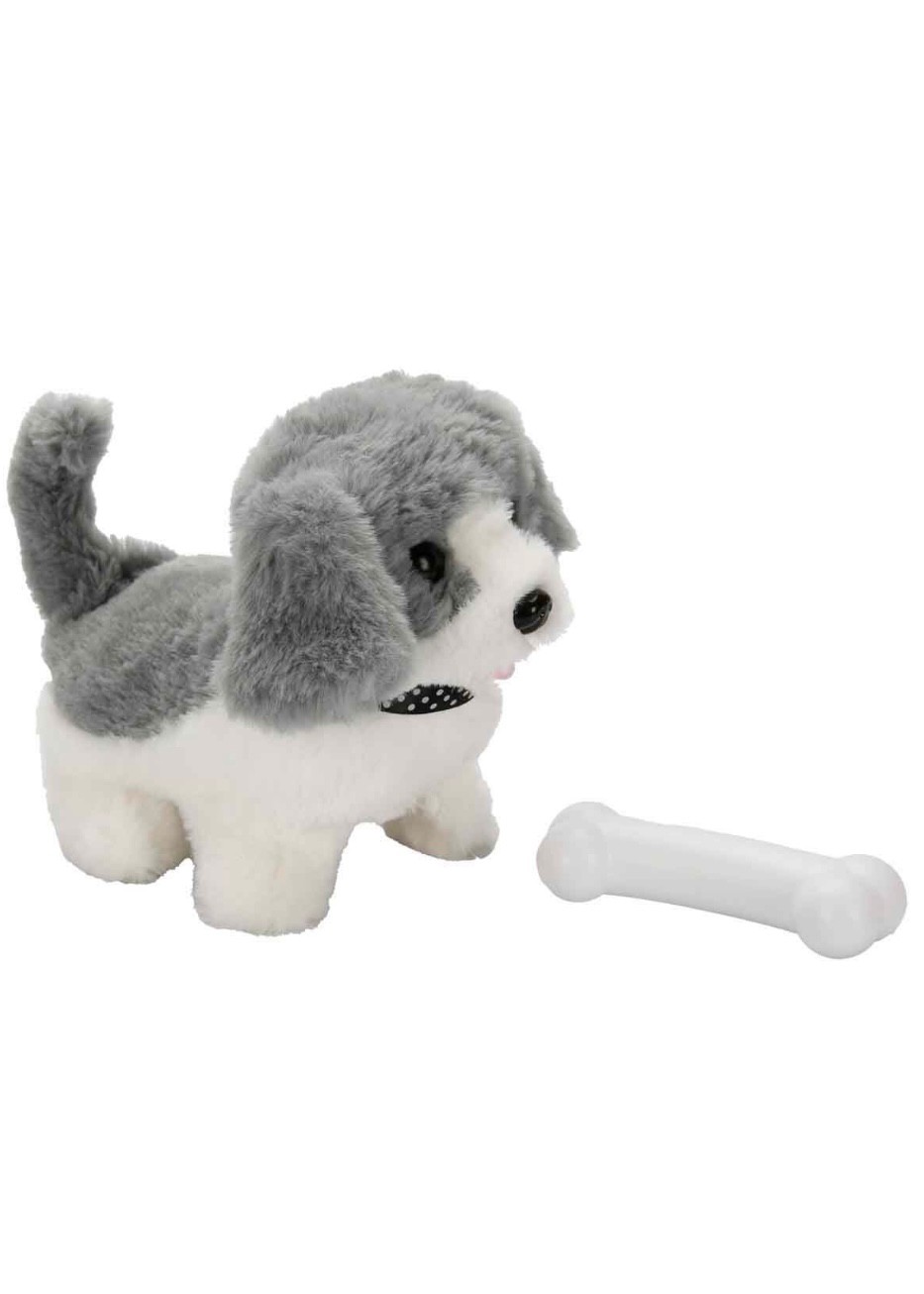 Sesli ve Hareketli Gri Peluş Köpek