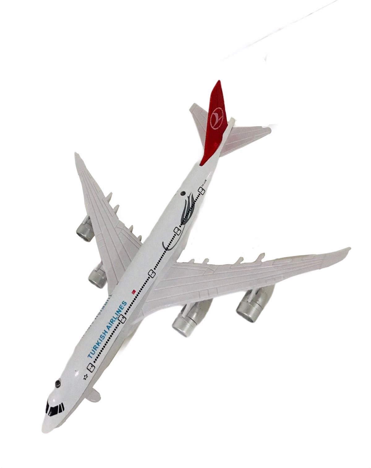 Türk Hava Yolları Metal Çek Bırak Sesli Işıklı Uçak 24 Cm