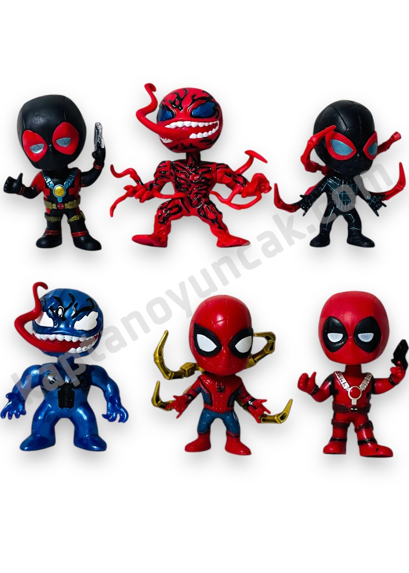 Avengers Süper Kahramanlar Mini 6'lı Figür Oyuncak Seti Örümcek Adam Venom Kahramanlar
