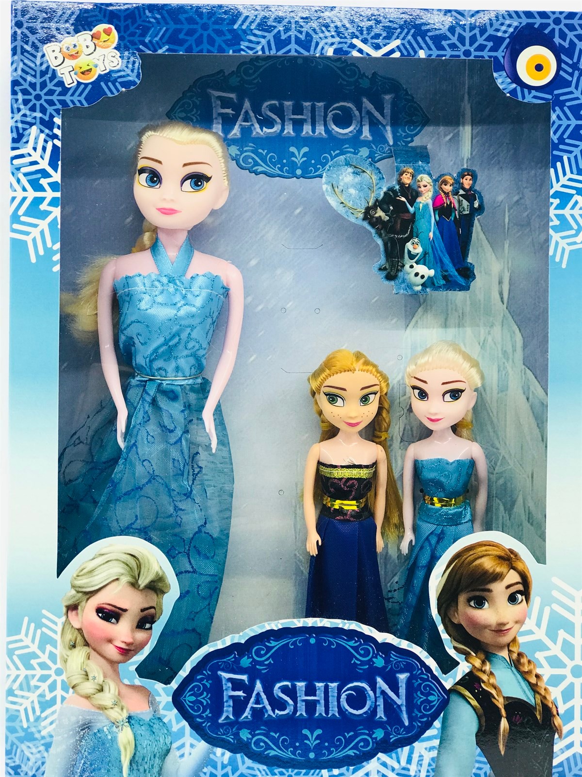 Frozen Elsa Anna 3 lü Oyuncak Bebek Set