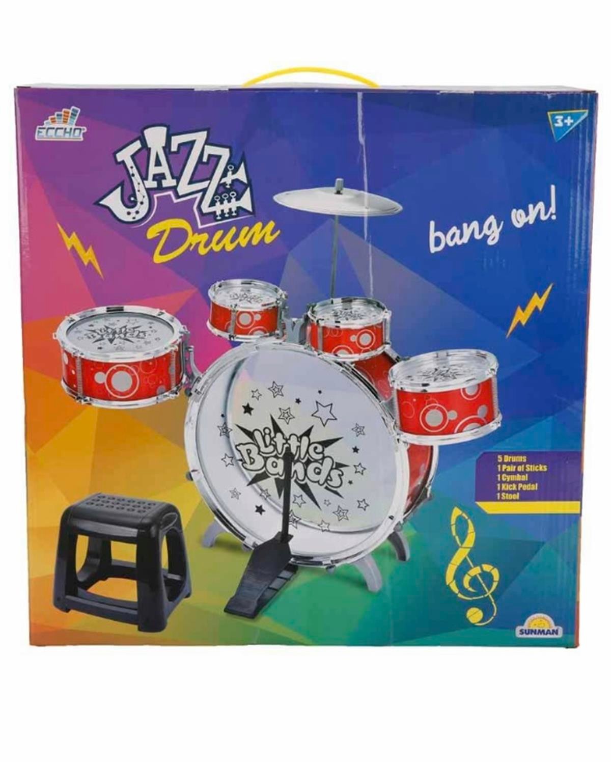 Sunman Jazz Davul Set Bas Pedallı