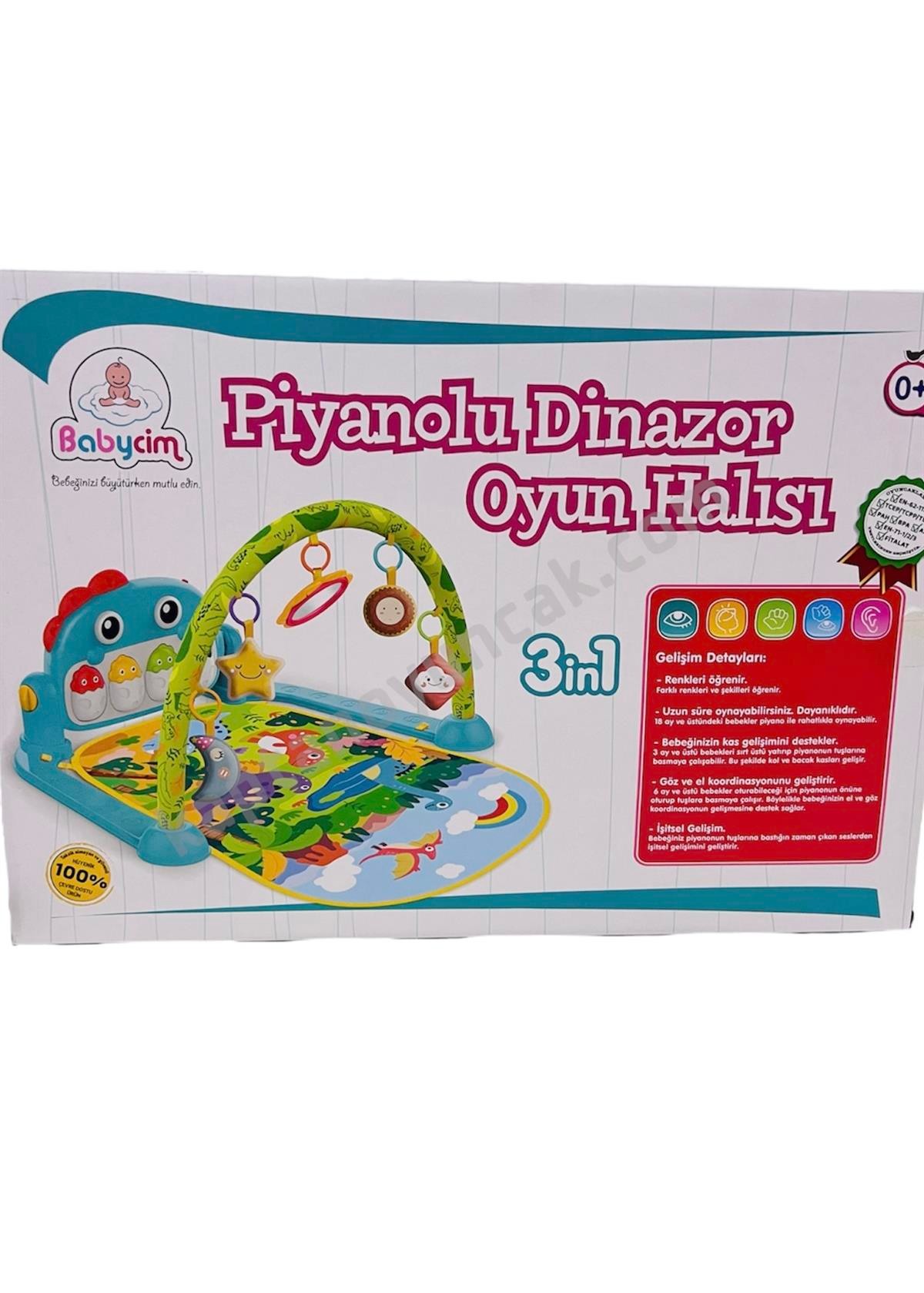 Babycim Eğitici Piyanolu Dinazor Oyun Halısı