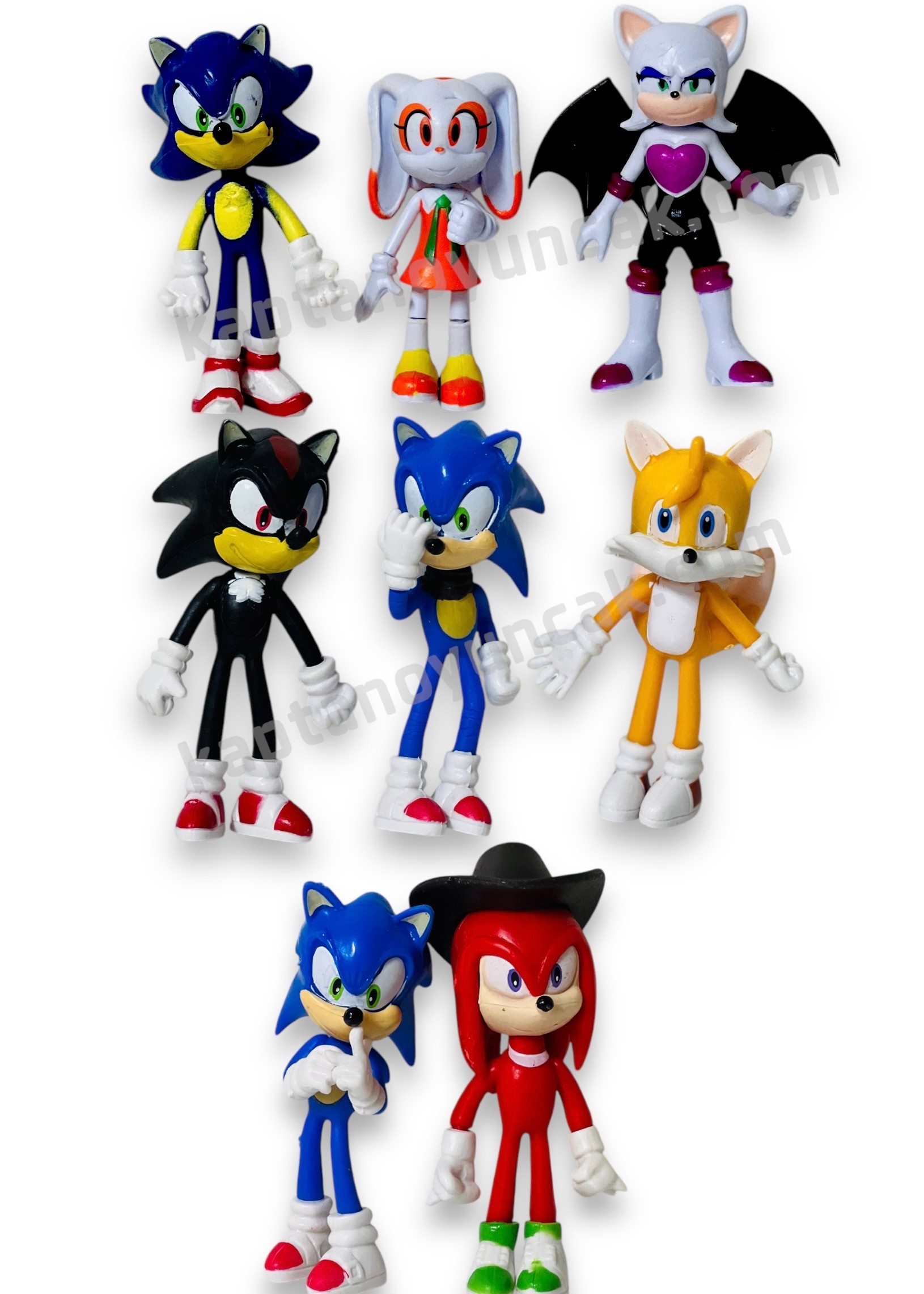 Süper Sonic ve Arkadaşları 8'li Figür Oyuncak Seti
