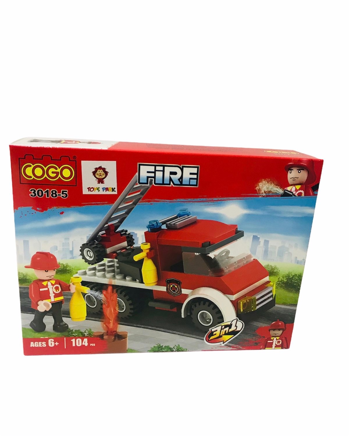 Yapboz Blok 104 Parça İtfaiye Seti Lego Oyuncak - 3018-5