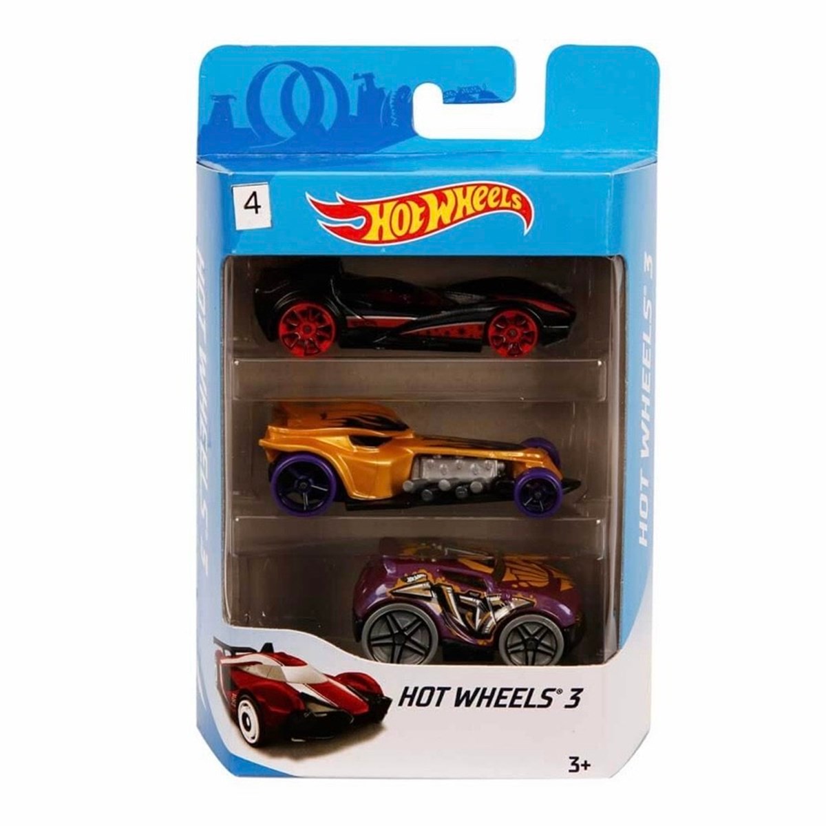 Hot Wheels 3'lü Metal Araba Seti - K5904