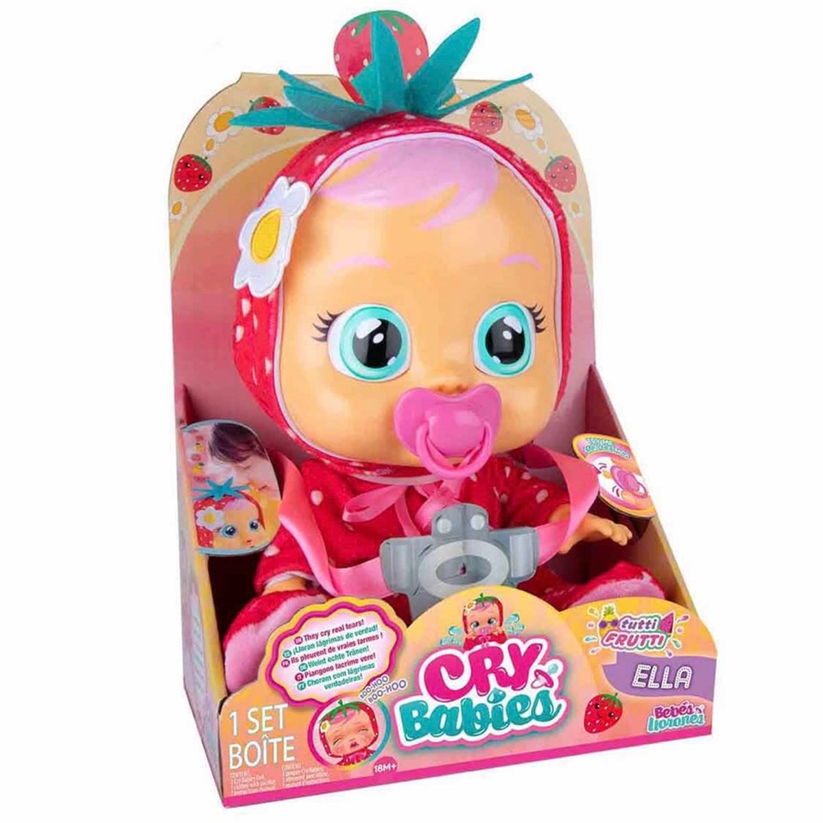 Cry Babies Ağlayan Bebekler Tutti Frutti CYB12000 - Çilek Ella