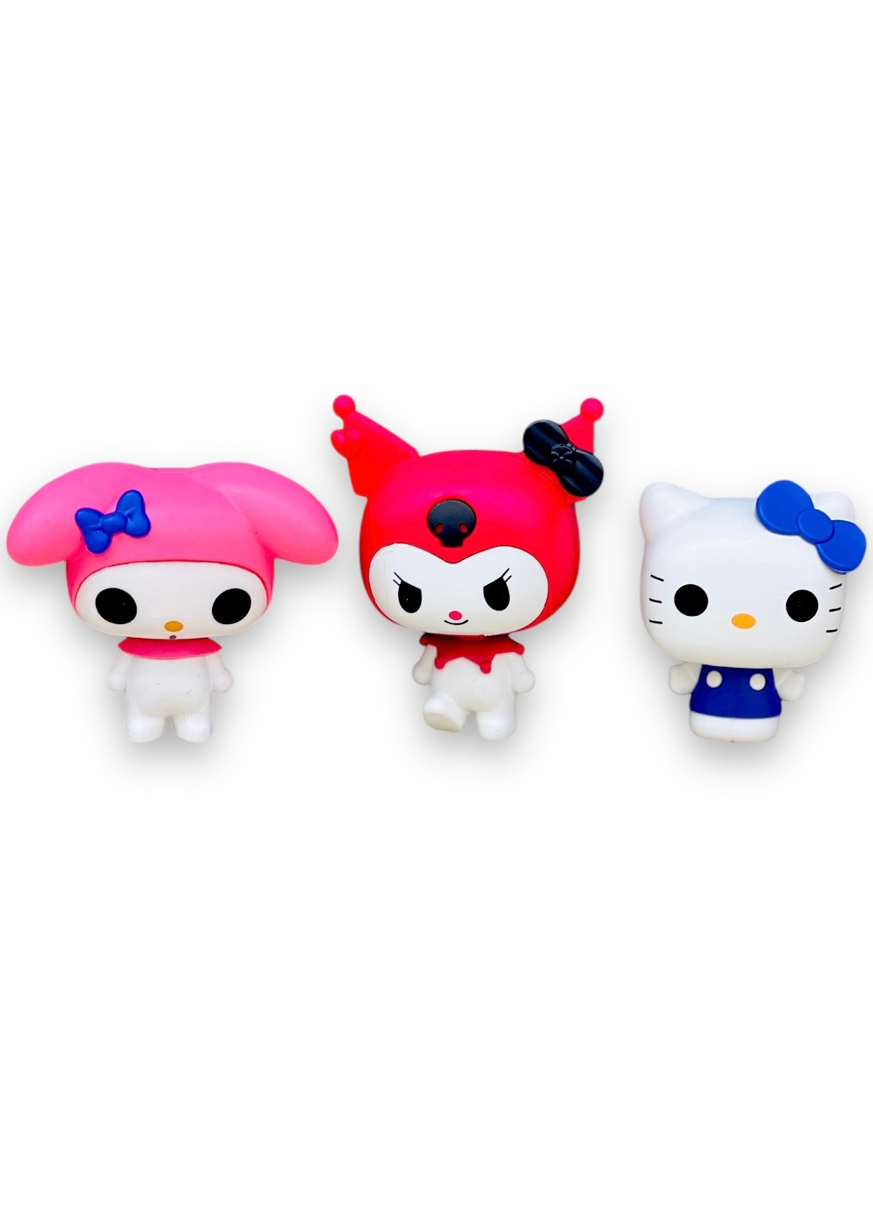 Kuromi Hello Kitty ve Mymelody 3'lü Figür Oyuncak Seti