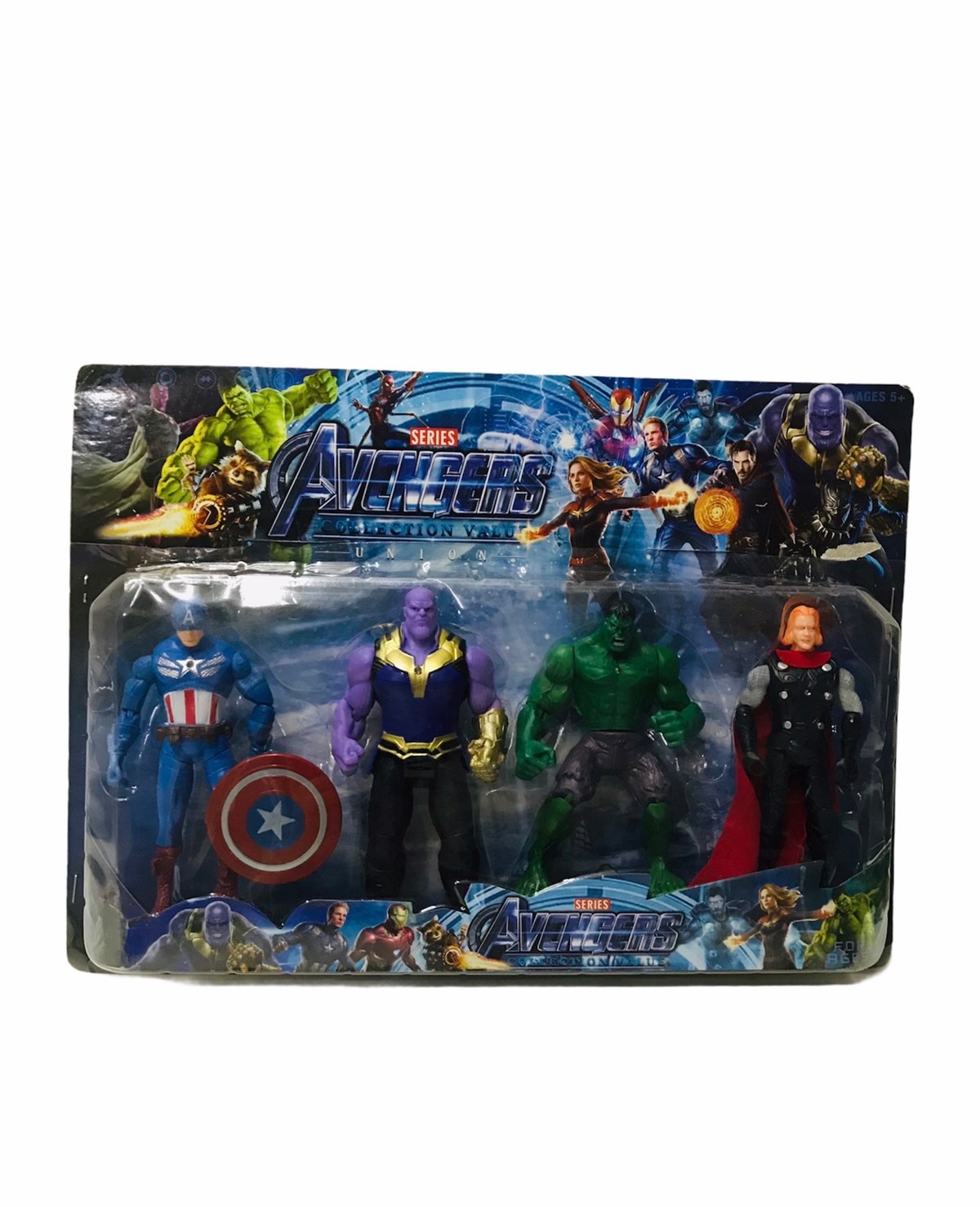 Avengers Süper Kahramanlar Kaptan Amerika Thanos Hulk Thor 4lü Işıklı Oyuncak - Süper Kahramanlar