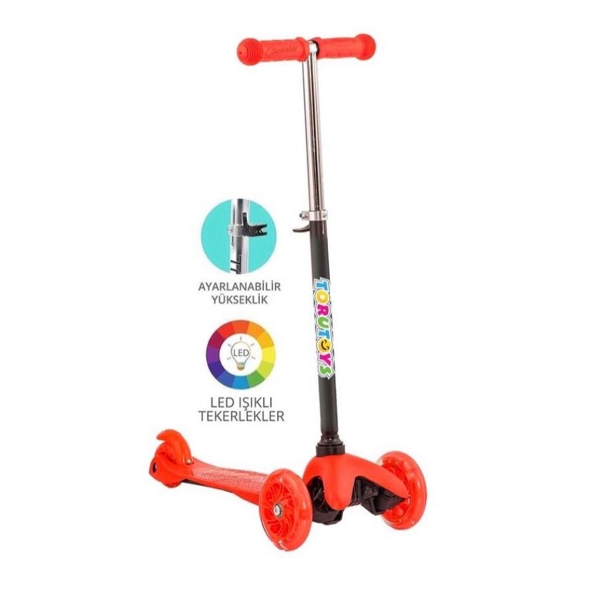 Torutoys Twist Işıklı Scooter - Ayarlanabilir Direksiyon