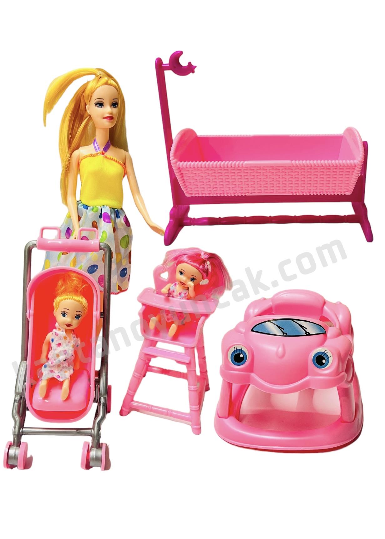 Anlily Aksesuarlı Pusetli Bebek Masalı Bebek Oyun Seti