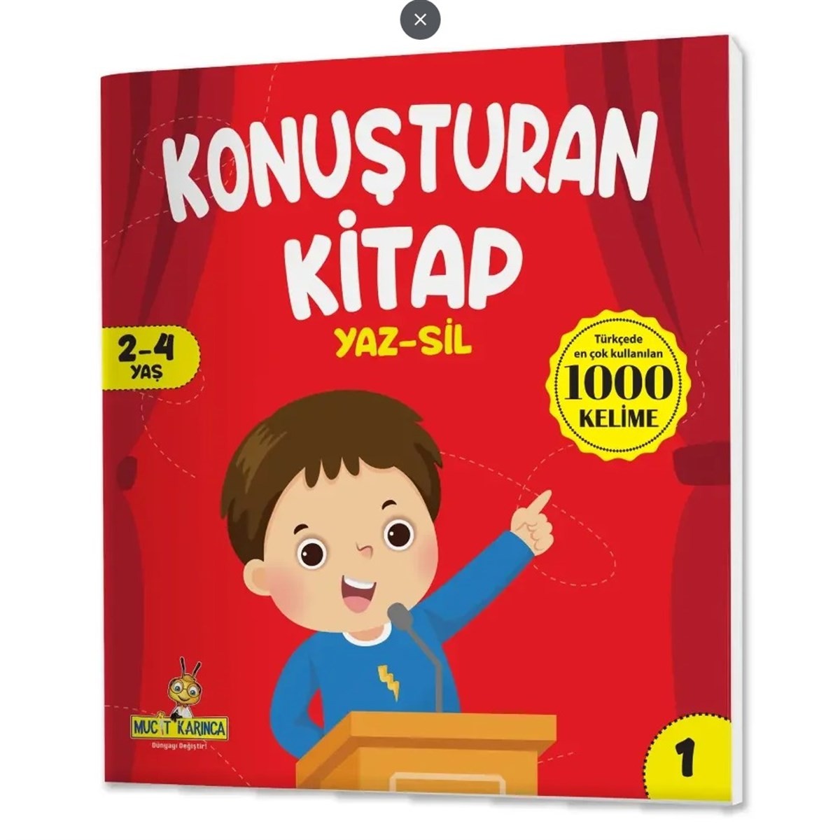 Konuşturan Kitap Serisi YAZ-SİL Kitaplar (Türkçede En Çok Kullanılan 1000 Kelime)