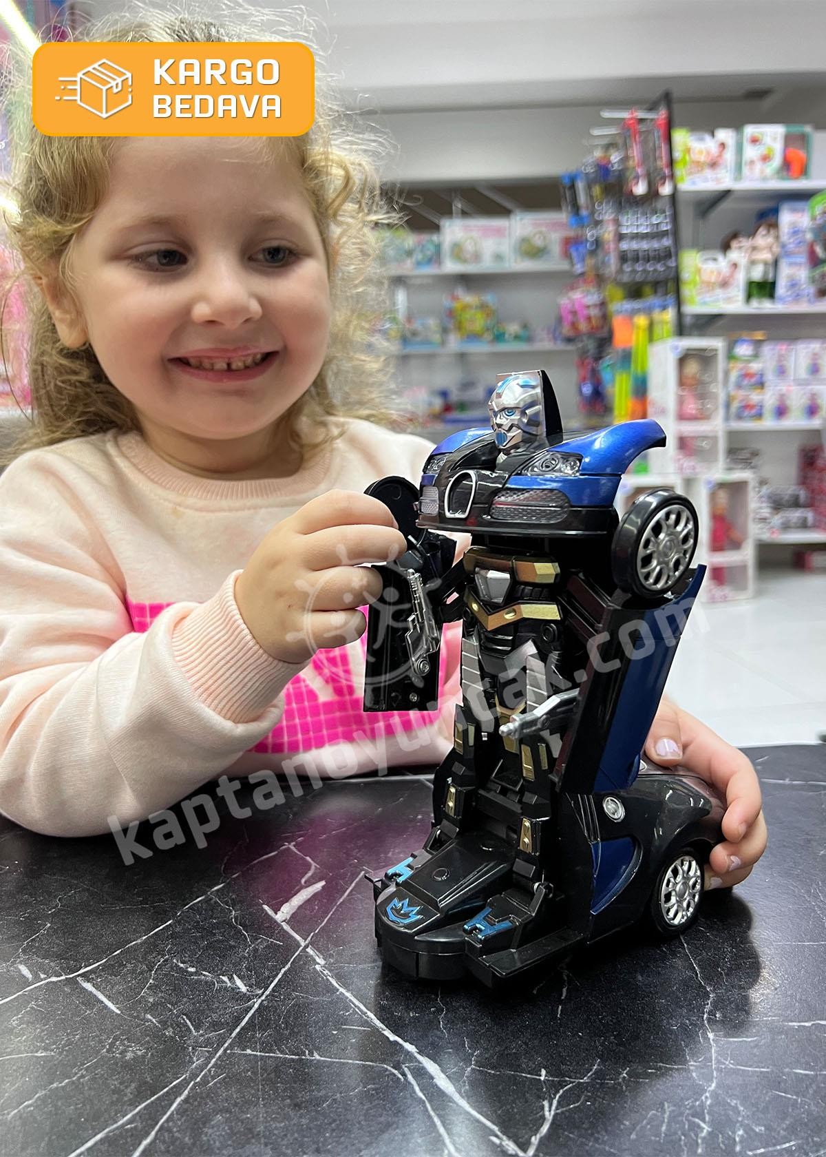 Transformers Robota Dönüşen Pilli Bugatti Oyuncak Araba