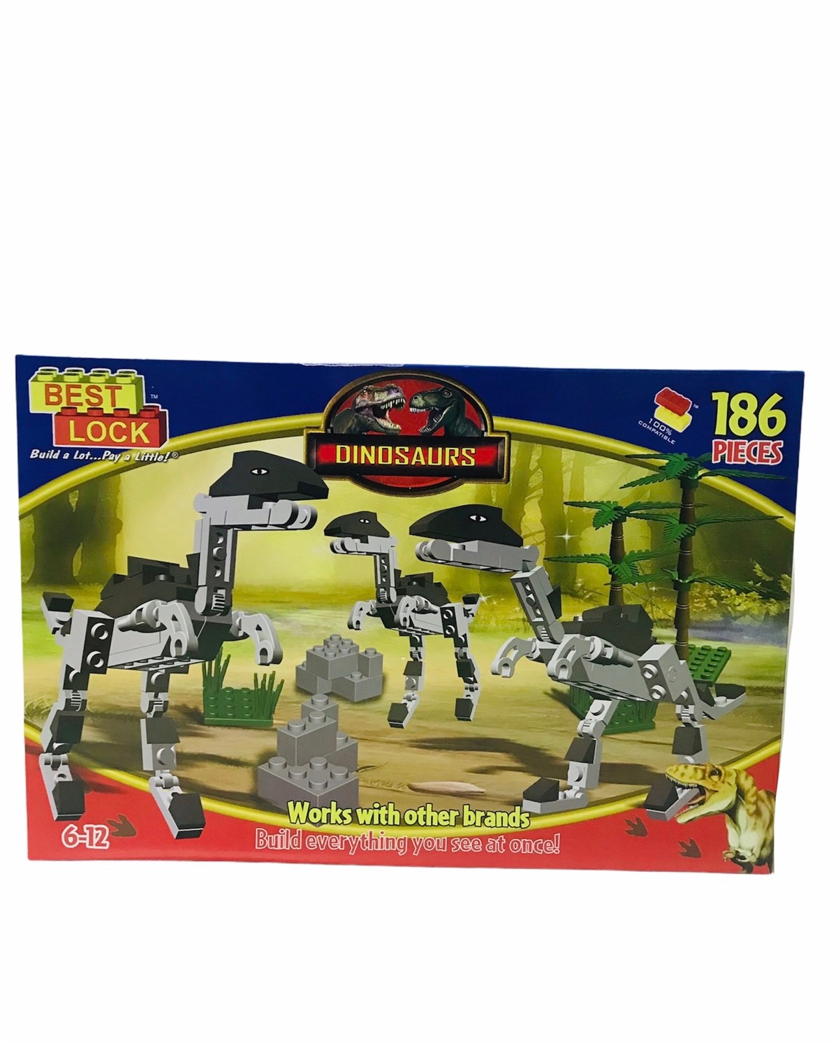 Yapboz Blok 186 Parça Dinazor Lego Oyuncak
