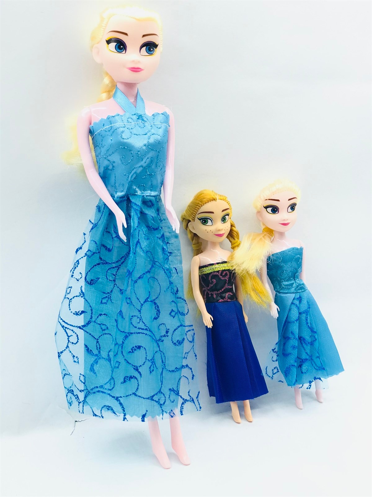 Frozen Elsa Anna 3 lü Oyuncak Bebek Set