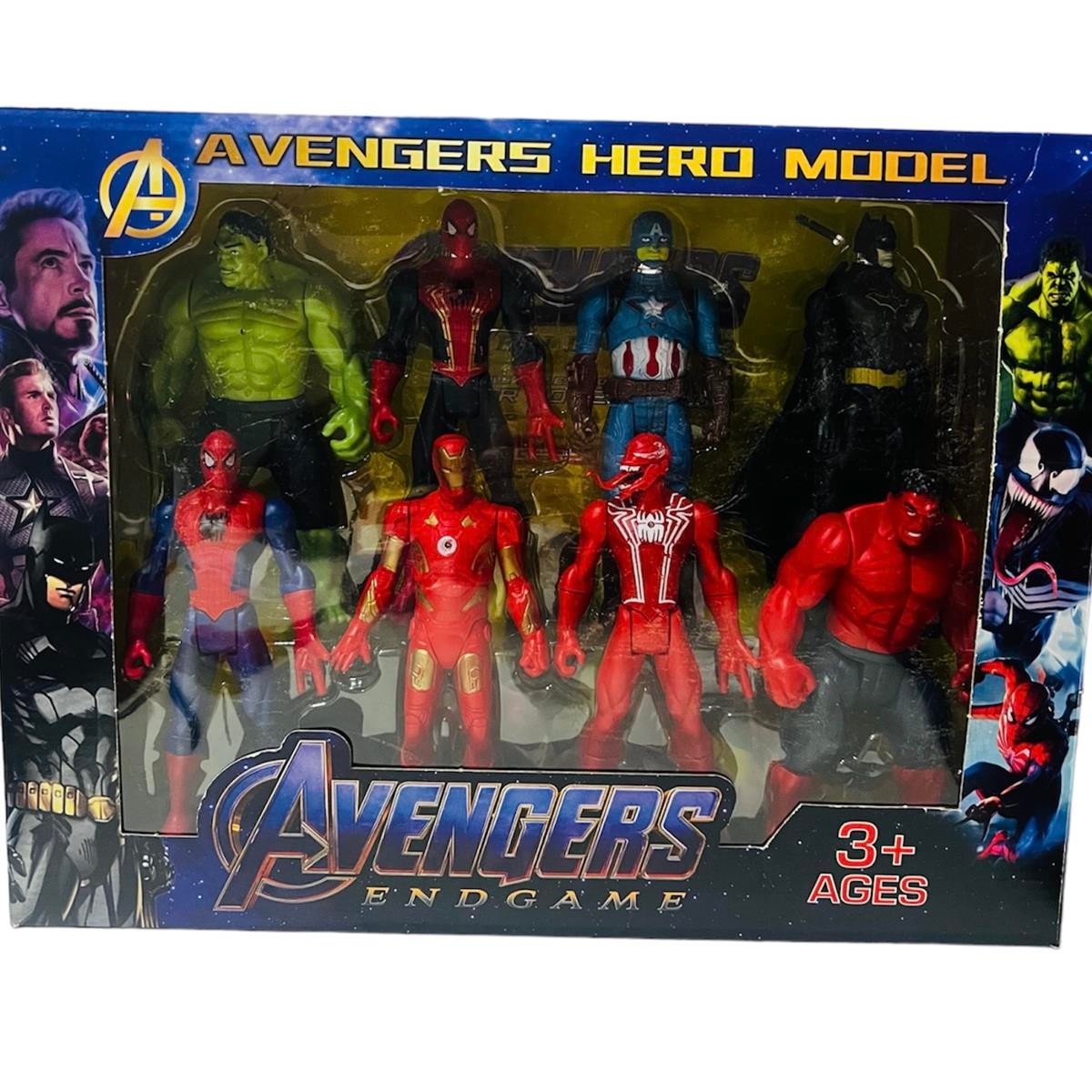 Avengers Işıklı Örümcek Adam Hulk Kaptan Amerika Batman İronman Venom 8'li Kahramanlar Oyun Seti