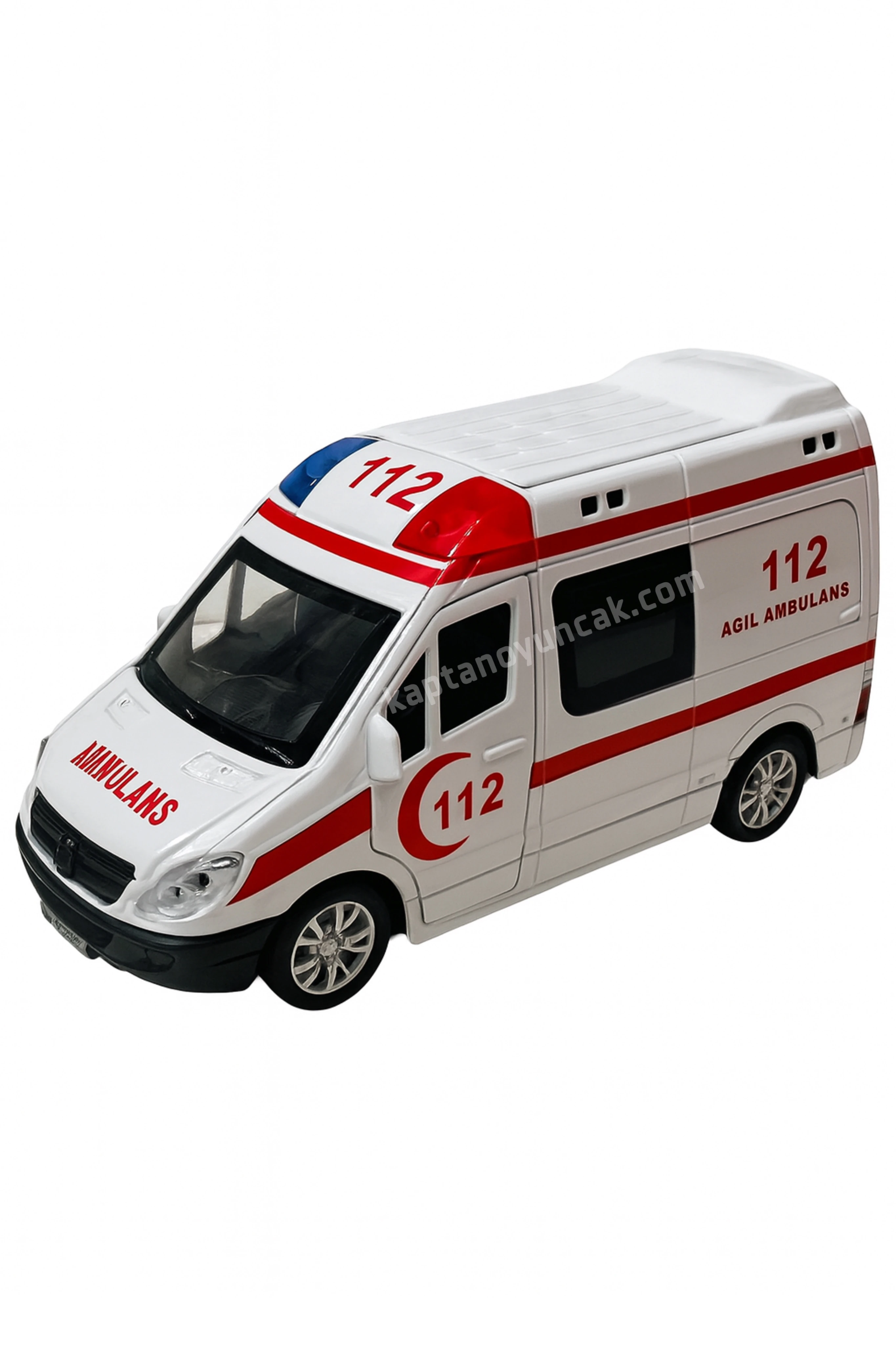 Can Sesli Çek Bırak Metal Ambulans Araba