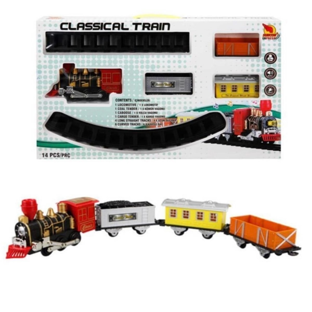 Sunman Sesli Işıklı Tren Seti 14 Parça