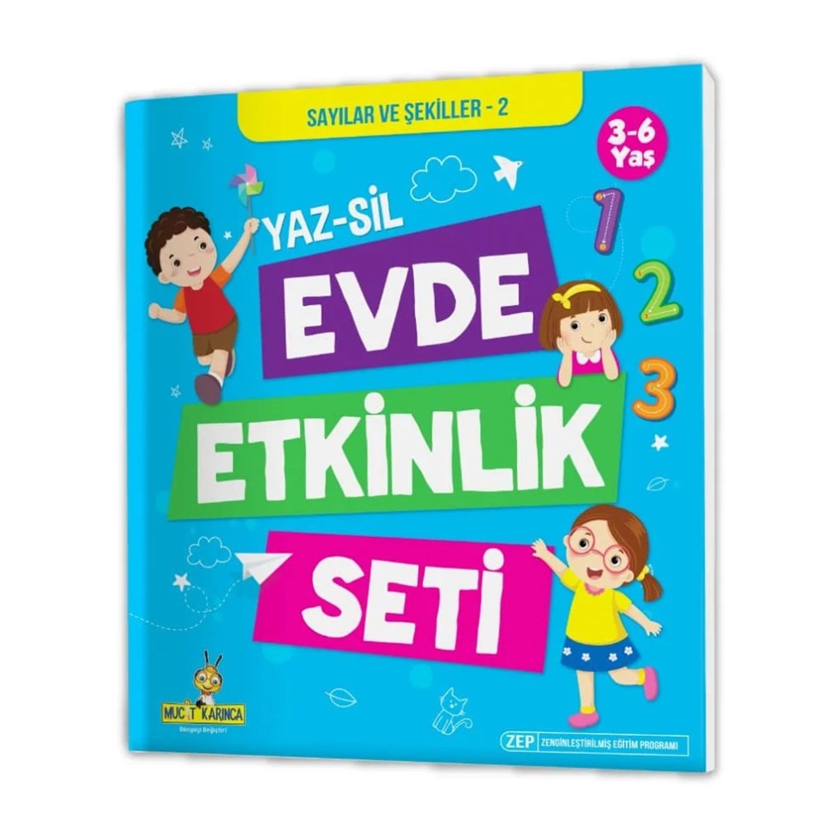 3-6 Yaş Evde Etkinlik Seti (Çizgi Çalışmaları, Sayılar, Geometrik Şekiller, Mantık Soruları, Dikkat Geliştirme)