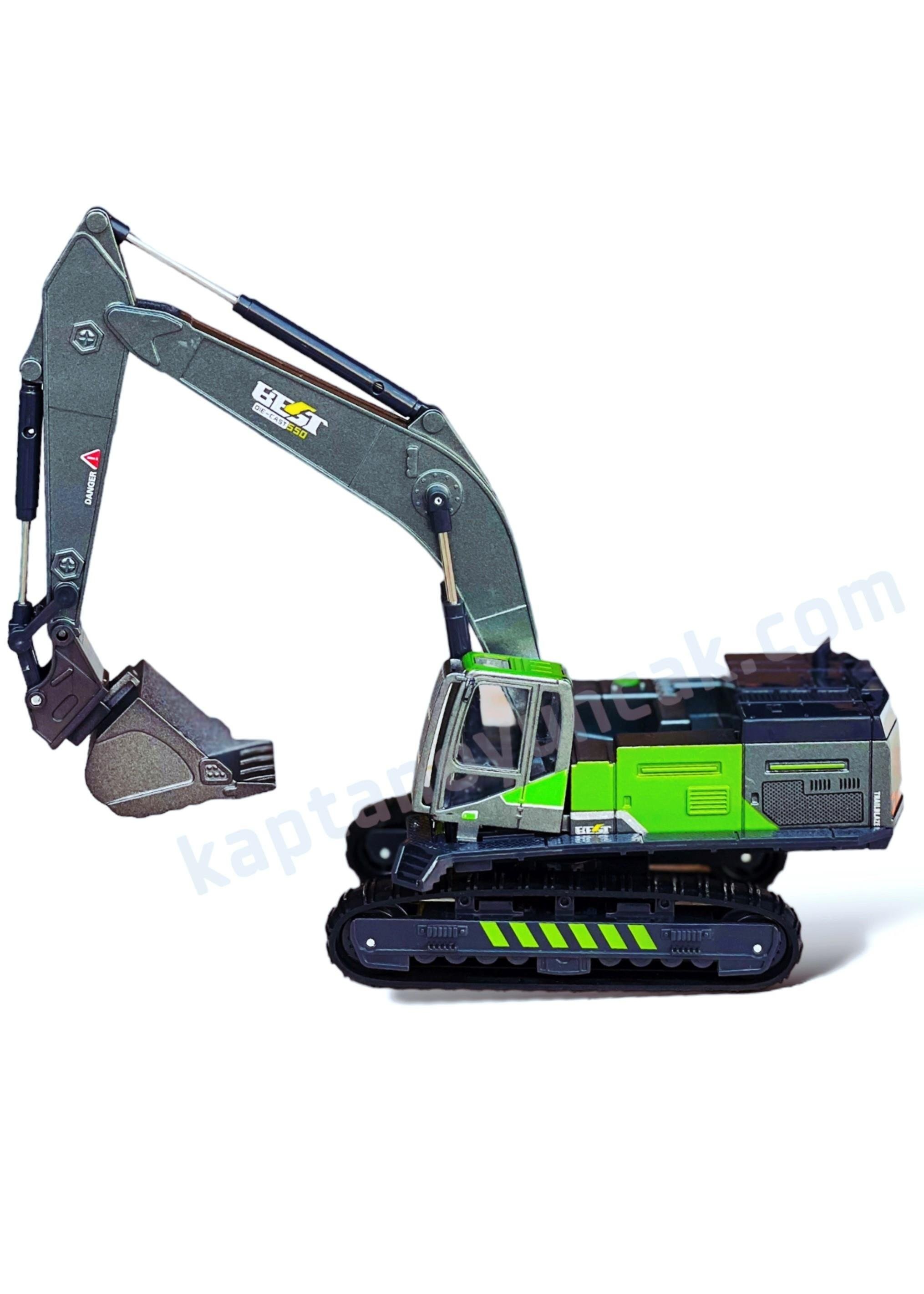 Metal Ekskavatör Kepçe İş Makinası İnşaat Aracı Oyuncak