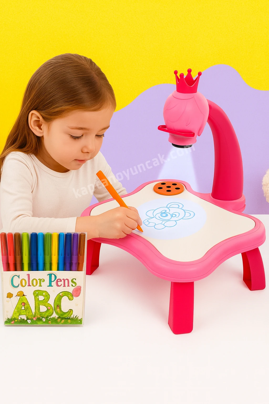 Eğitici Projektörlü Çizim Masası Çocuk Boyama Masası