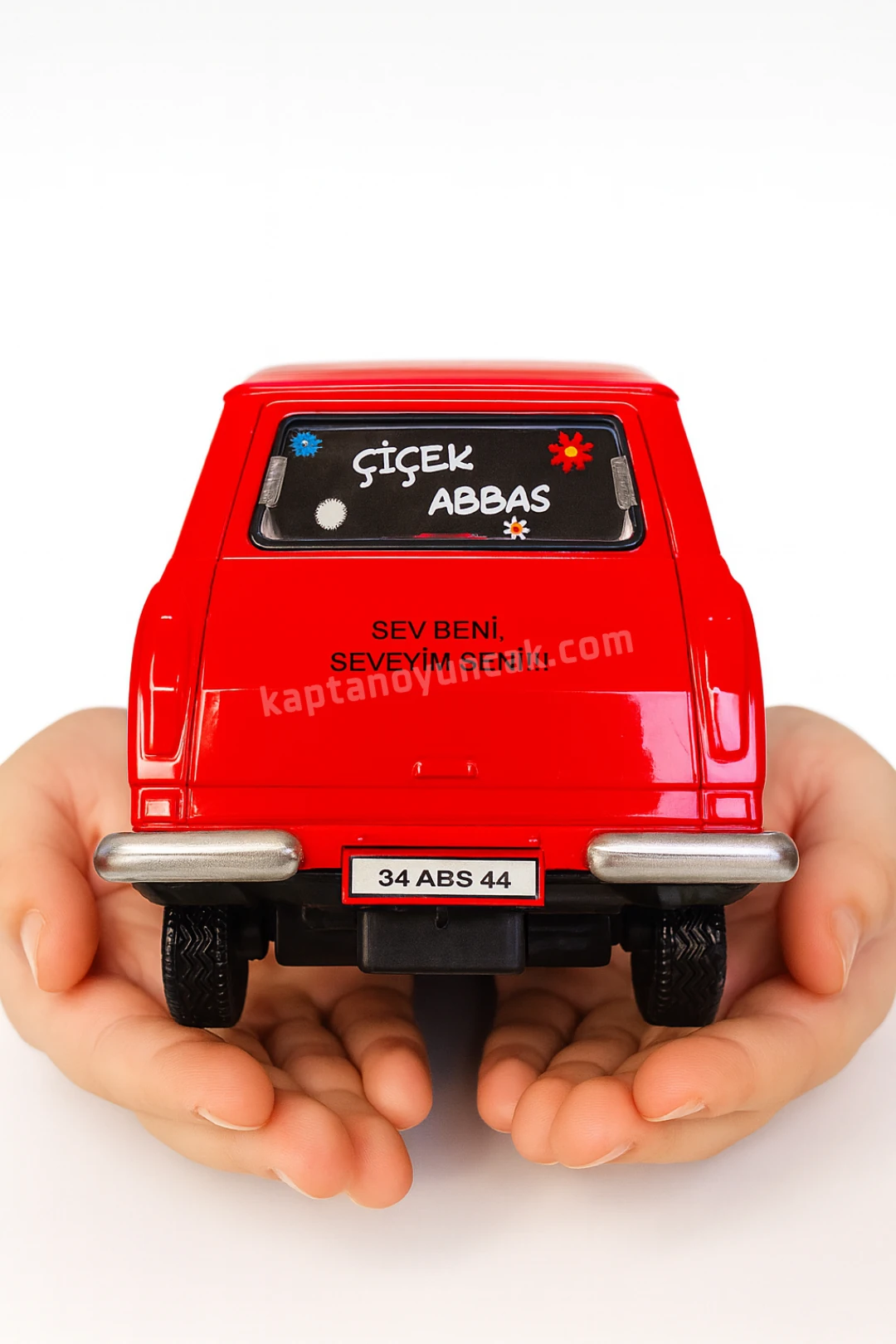 Birlik Nostanji Kapıları Açılan Çek Bırak Korna Sesli Metal Kırmızı Çiçek Abbas Araba