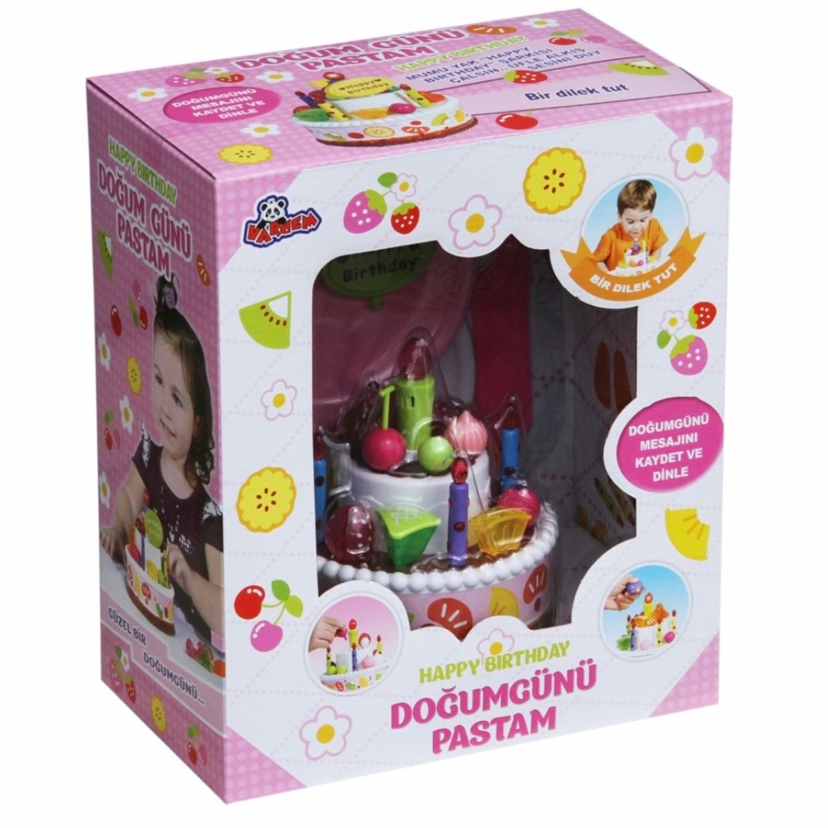 Vardem Doğum Günü Pastası - Sesli Işıklı Ses Kayıt Özelliği