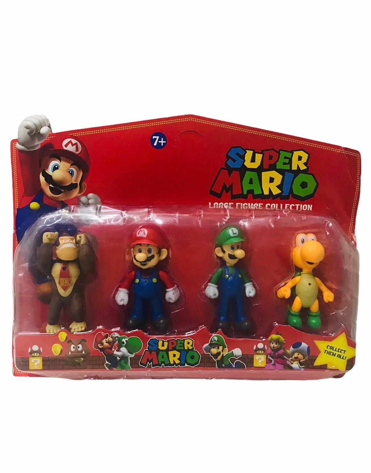 Süper Mario 4lü Işıklı Oyuncak Figürler - Süper Mario Işıklı Et Dolu Figürler