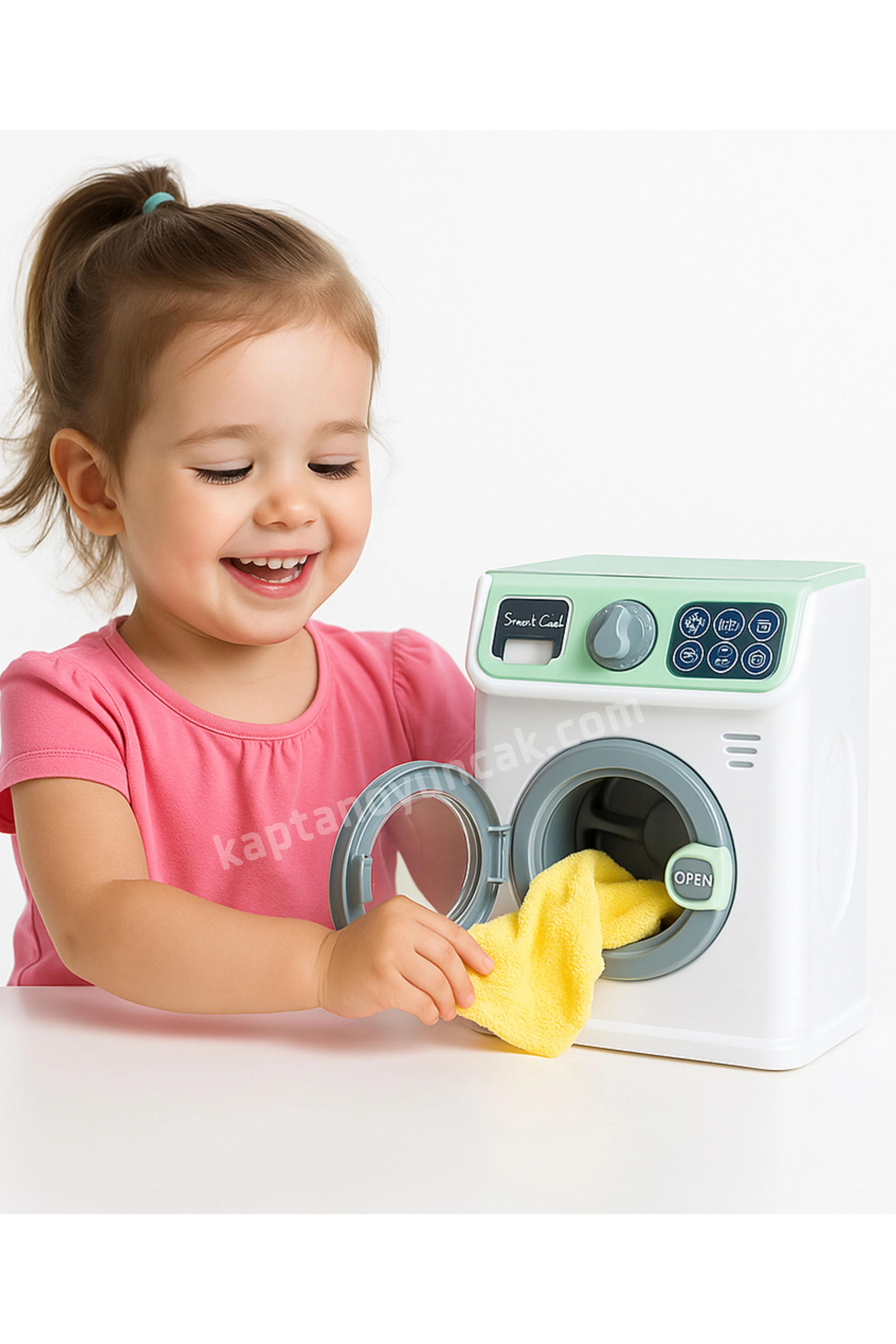 Pilli Büyük Boy Dokunmatik Tuşlu Çamaşır Makinası Oyuncak