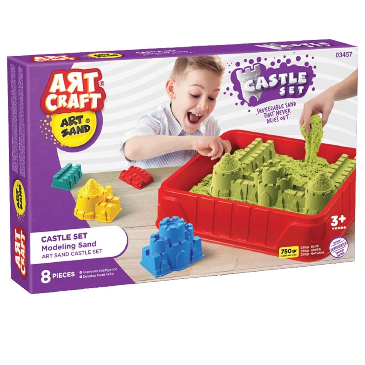 Dede Arf Craft Kale Set Kinetik Kum Oyun Seti 750 Gr