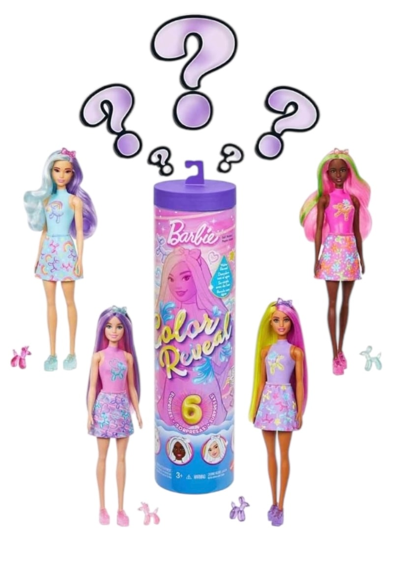Barbie Color Reveal Balondan Hayvan Figürleri Serisi Sürpriz Paket JFV58