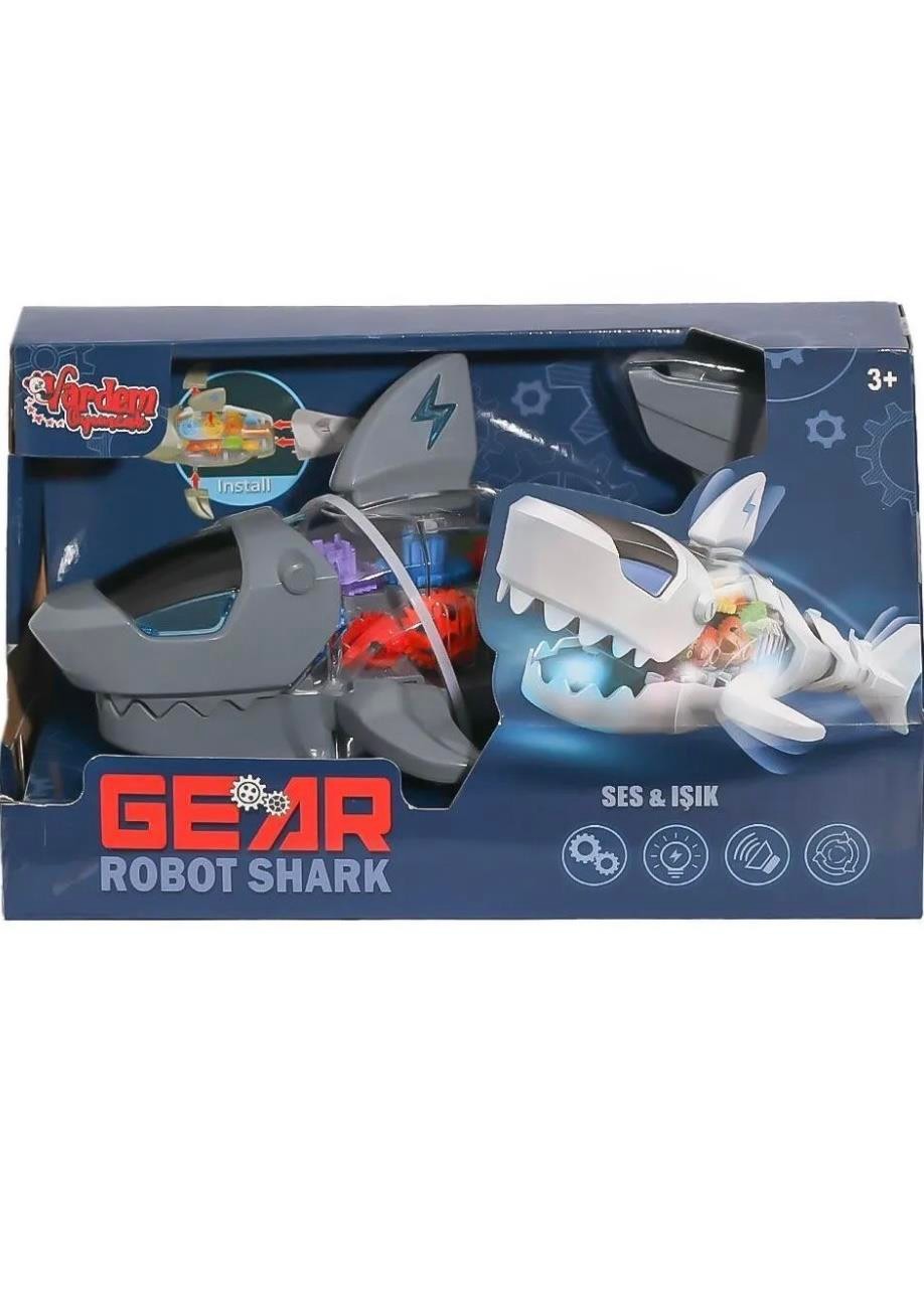 Müzikli Sesli Işıklı Şeffaf Robot Köpek Balığı