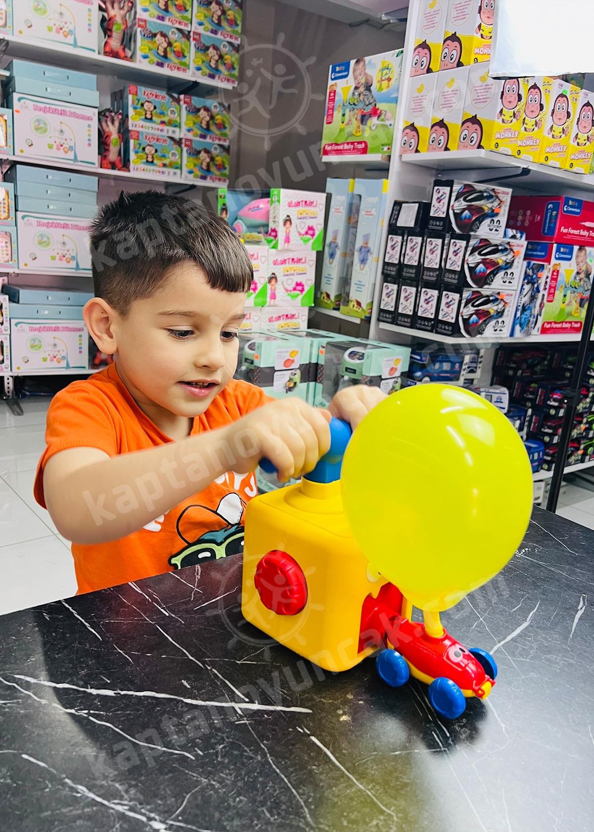 Erdem Pompalı Balon Şişiren Fırlatıcılı Araba Balon Gücü Araba