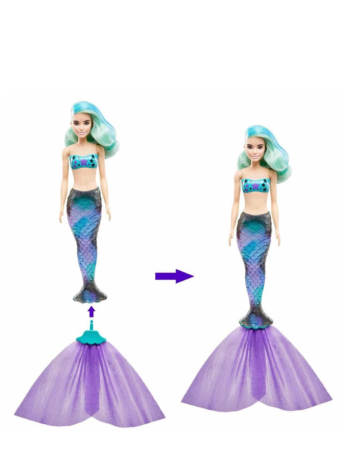 Barbie Color Renk Değiştiren Sürpriz Deniz Kızı Bebekler