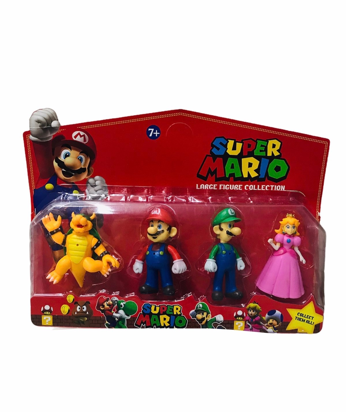 Süper Mario 4lü Işıklı Oyuncak Figürler - Süper Mario Işıklı Et Dolu Figürler