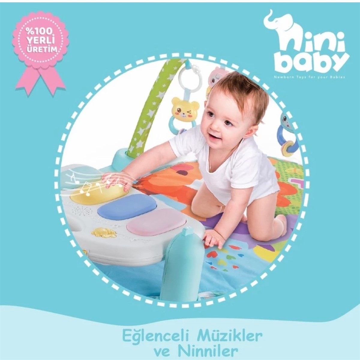 Erdem Piyanolu Oyun Halısı - Nini Baby Nini Piyanolu