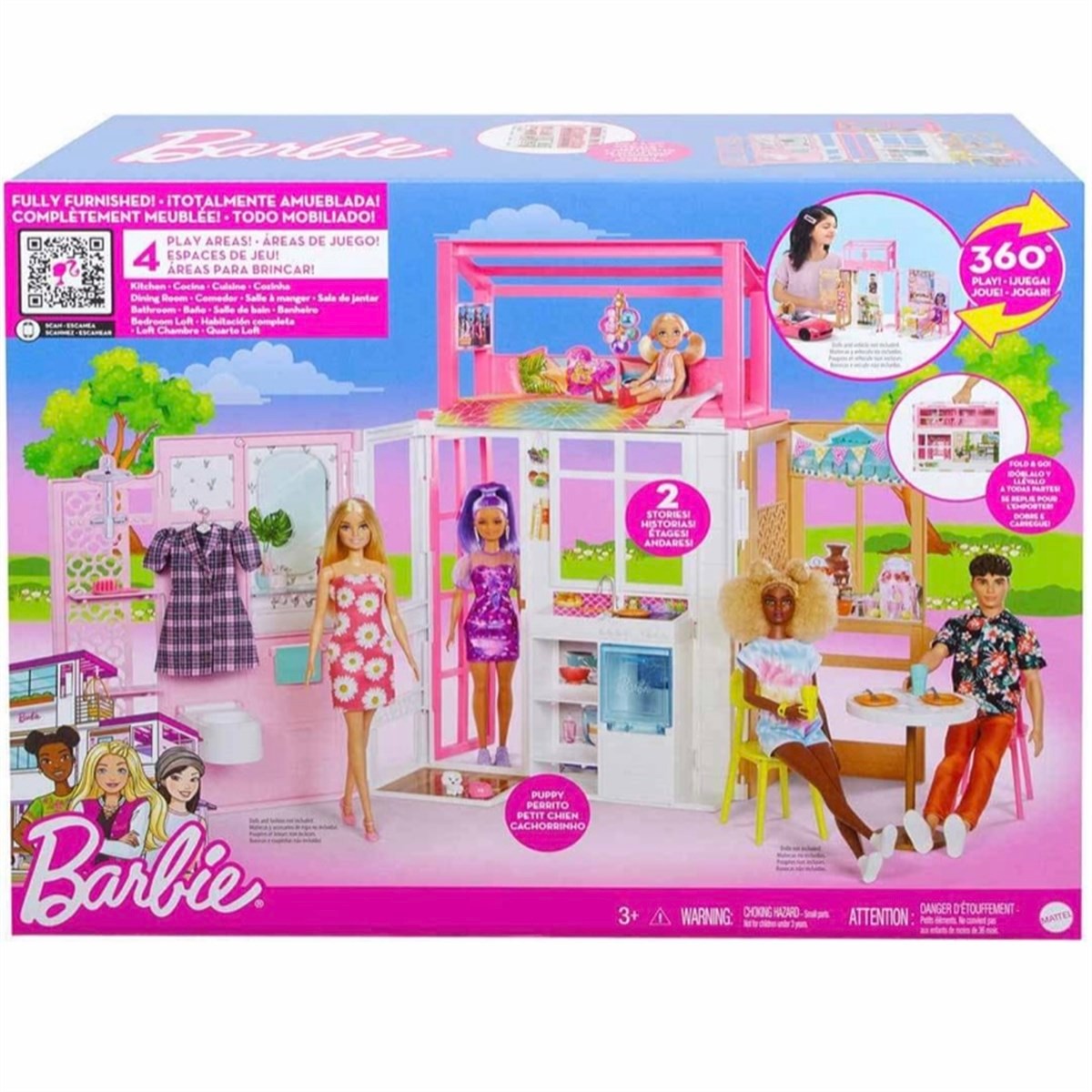 Barbie Taşınabilir Portatif Evi HCD47