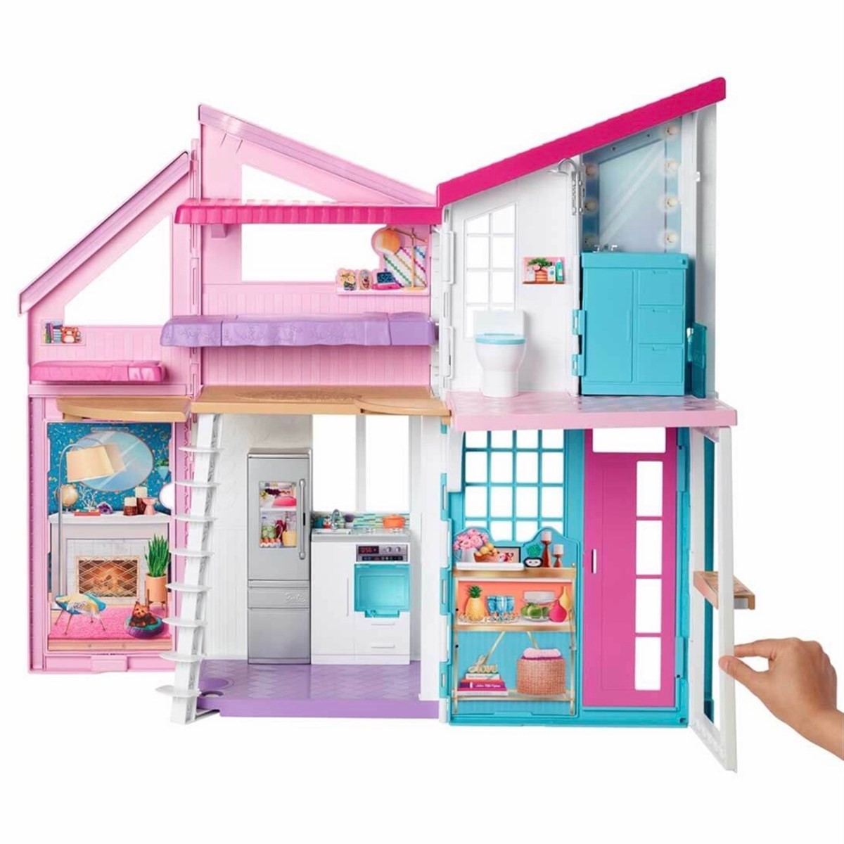 Barbie'nin Muhteşem Malibu Evi - Pembe Kutu - 6 Odalı